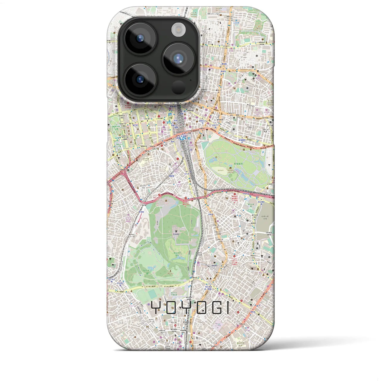 【代々木(東京都)】地図柄iPhoneケース(バックカバータイプ)
