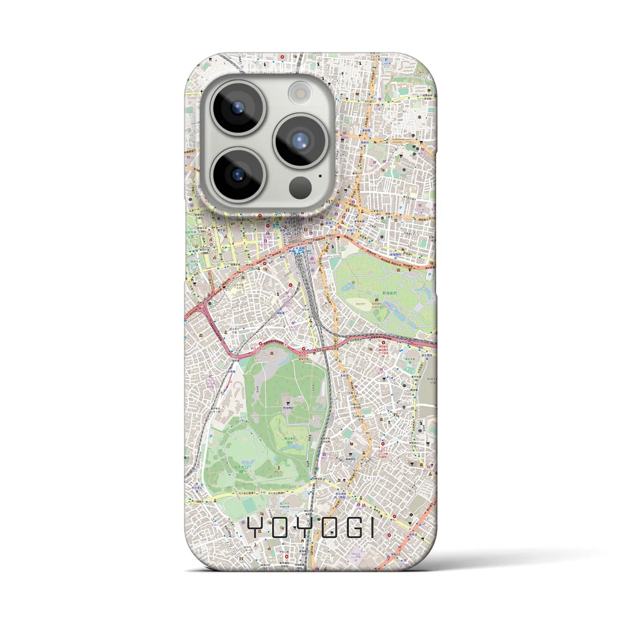 【代々木(東京都)】地図柄iPhoneケース(バックカバータイプ)