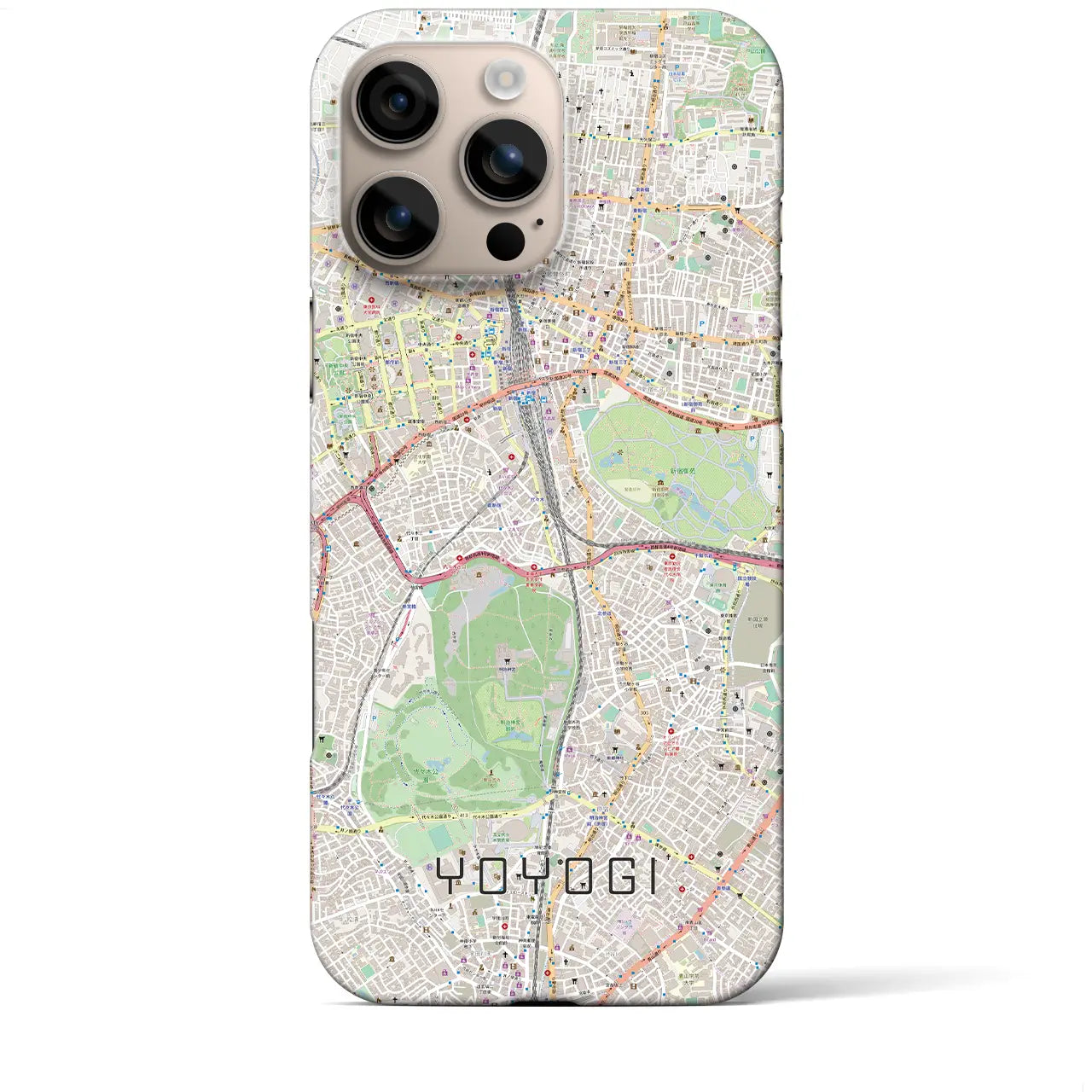 【代々木(東京都)】地図柄iPhoneケース(バックカバータイプ)