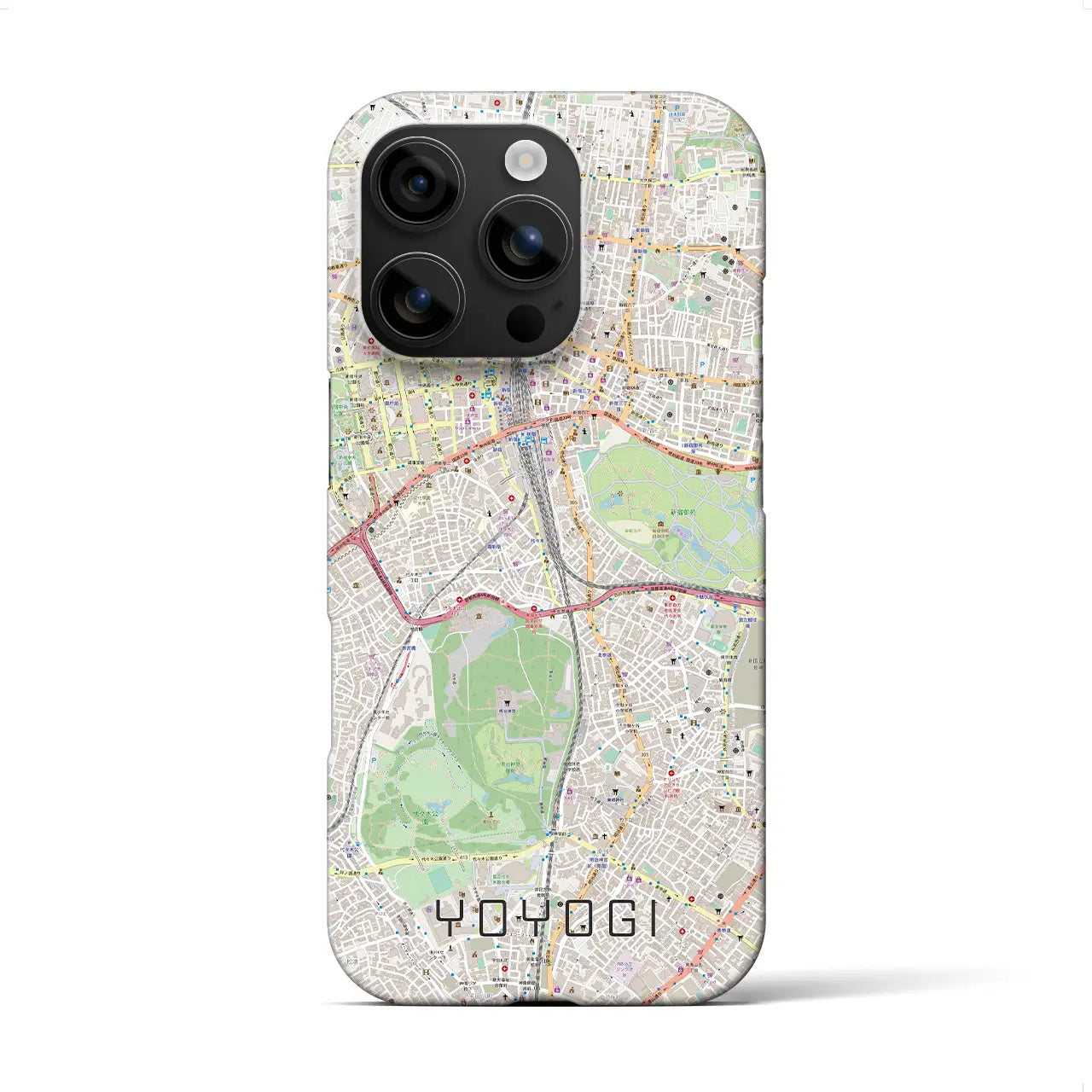 【代々木(東京都)】地図柄iPhoneケース(バックカバータイプ)