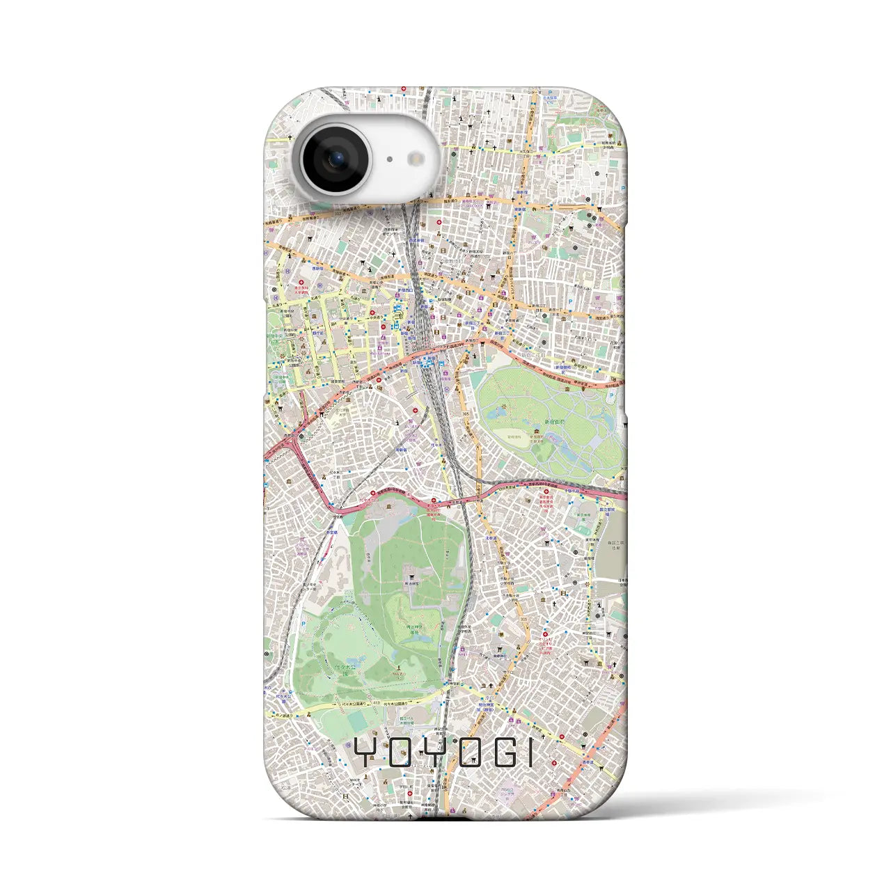 【代々木(東京都)】地図柄iPhoneケース(バックカバータイプ)