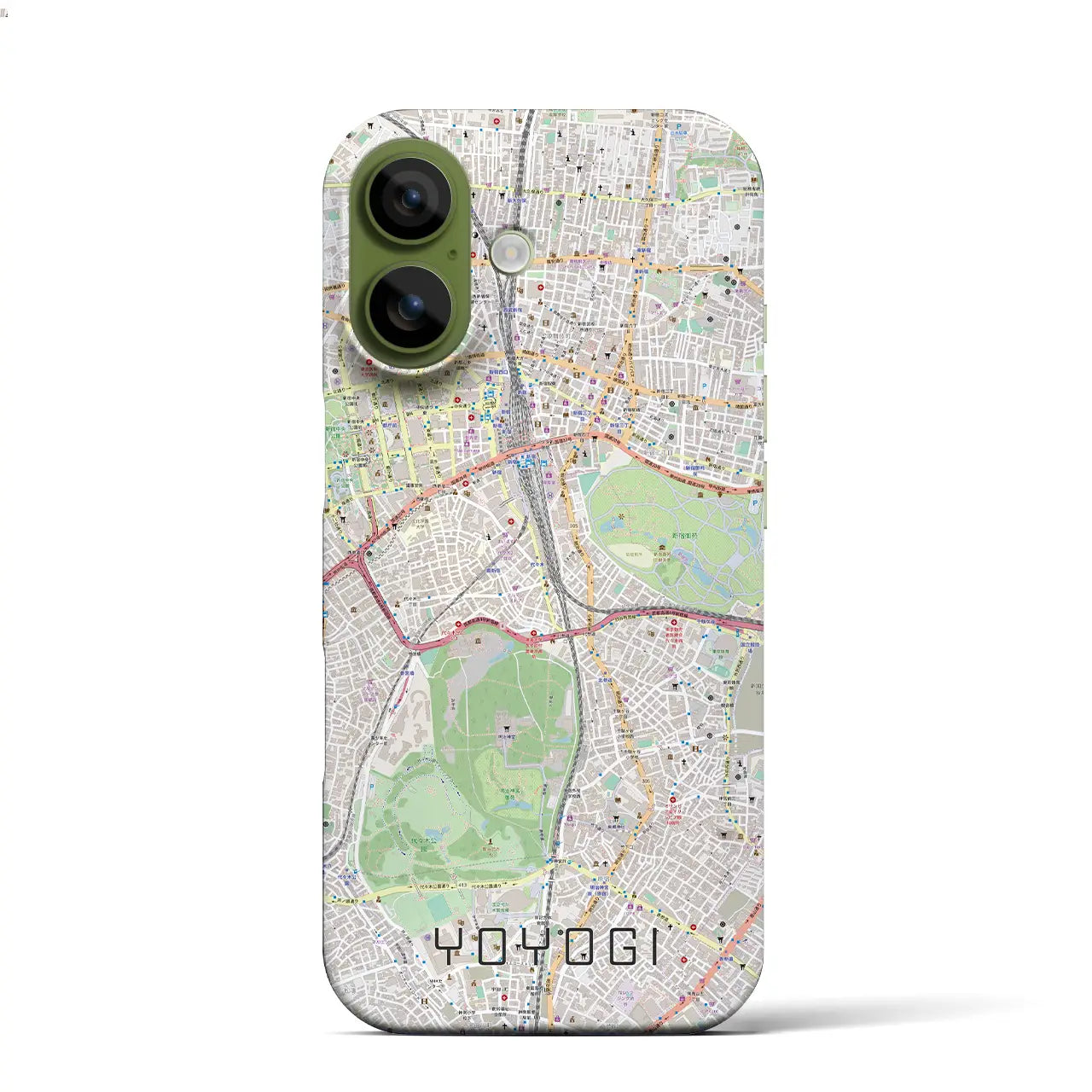 【代々木(東京都)】地図柄iPhoneケース(バックカバータイプ)