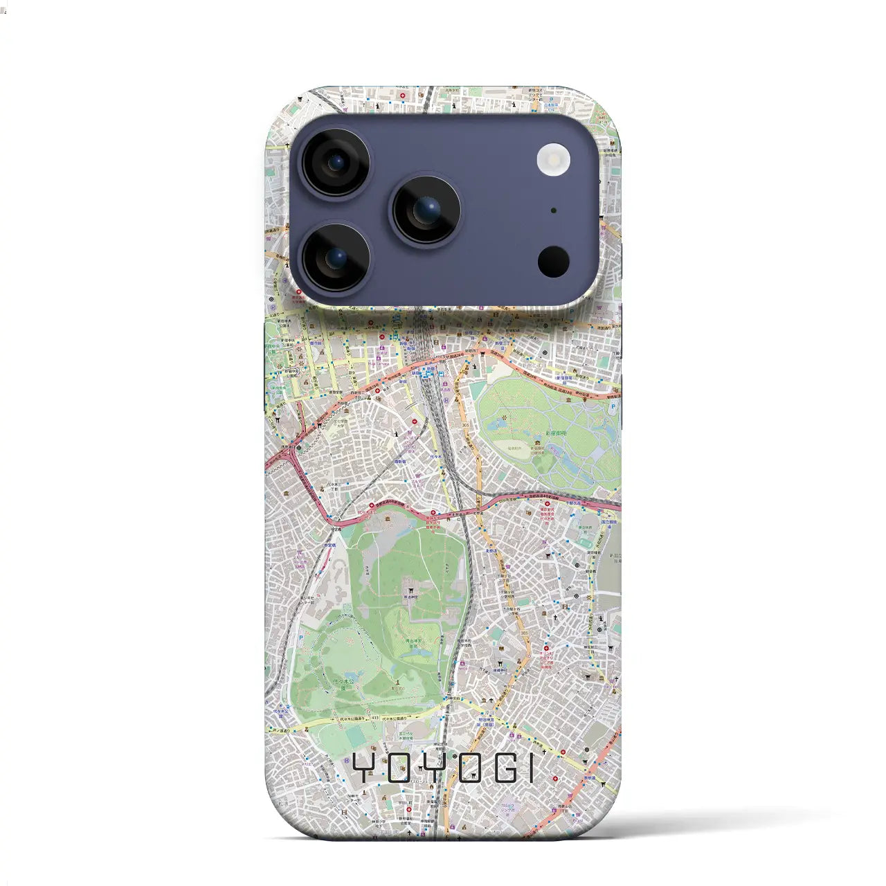 【代々木(東京都)】地図柄iPhoneケース(バックカバータイプ)