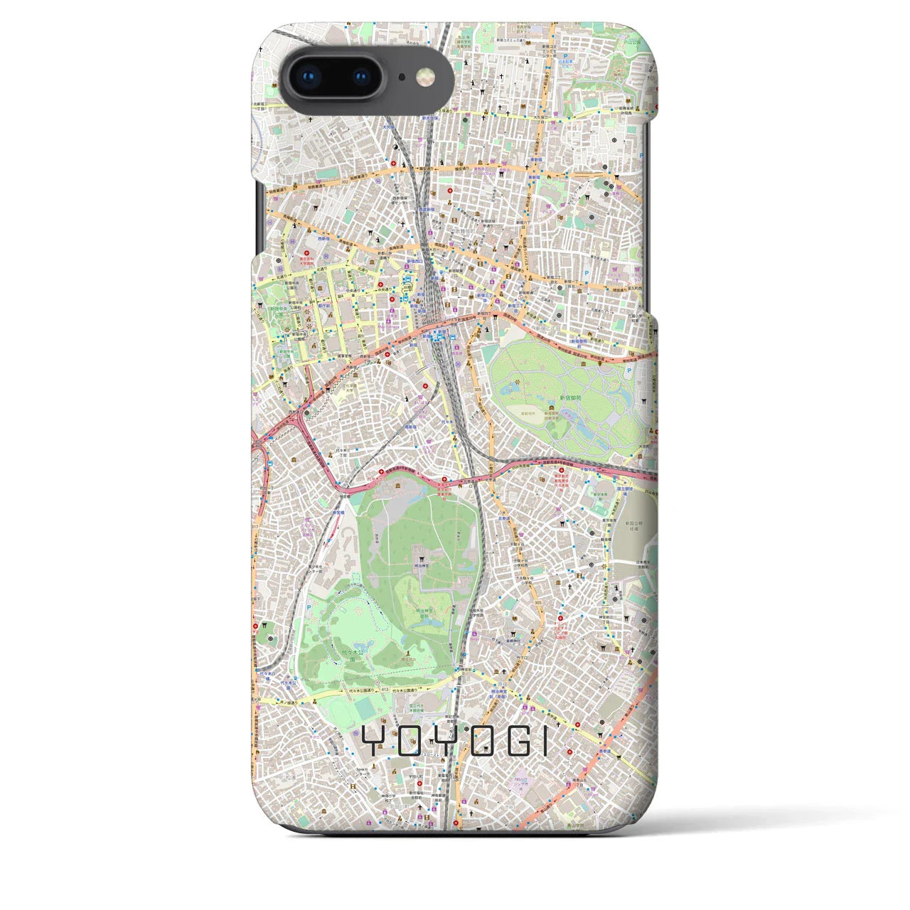 【代々木(東京都)】地図柄iPhoneケース(バックカバータイプ)