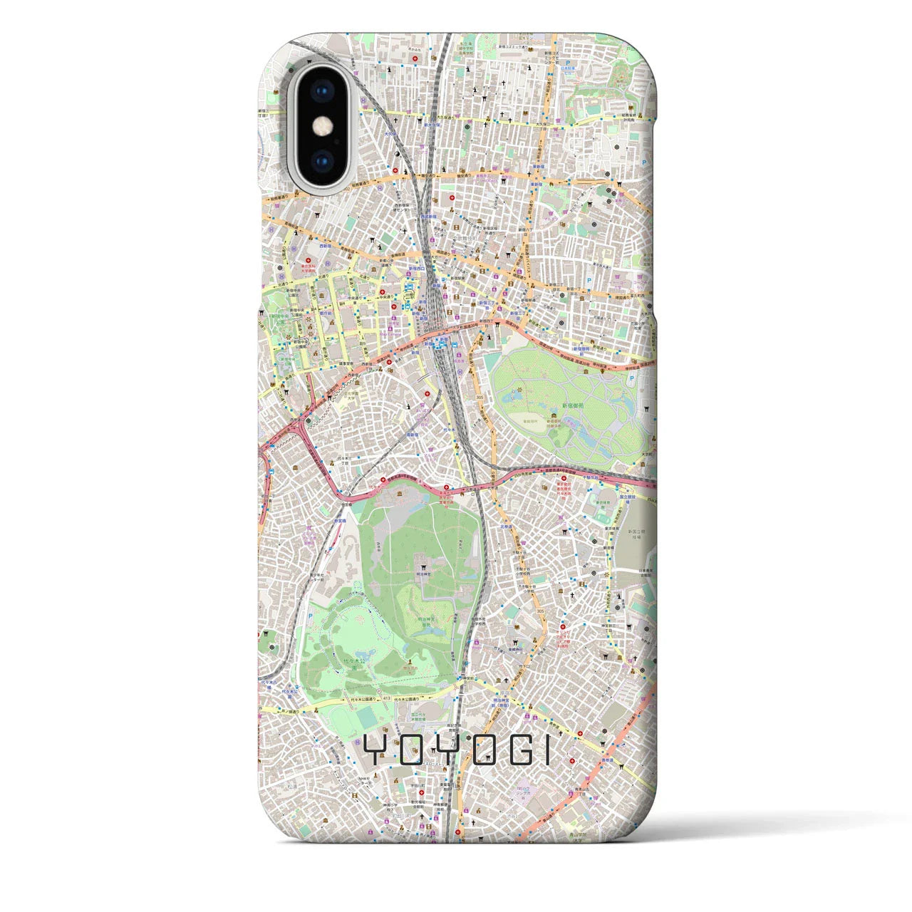 【代々木(東京都)】地図柄iPhoneケース(バックカバータイプ)
