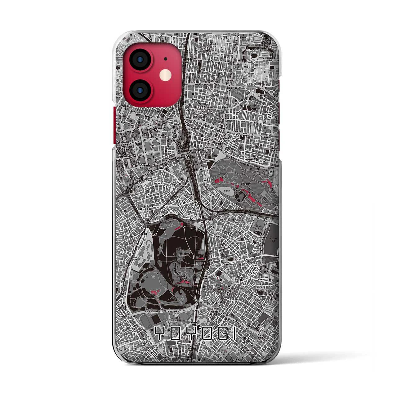 【代々木(東京都)】地図柄iPhoneケース(クリアタイプ)