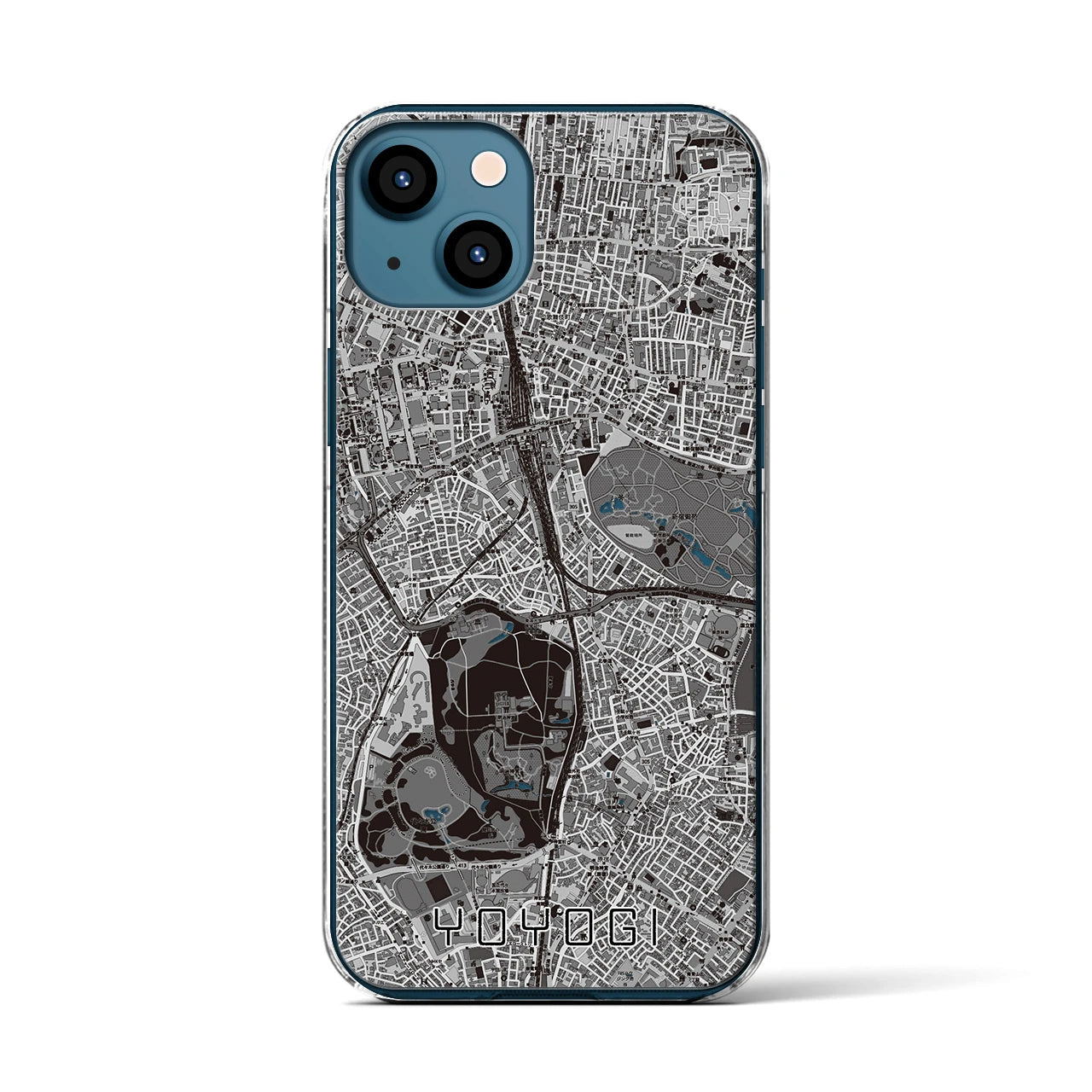 【代々木(東京都)】地図柄iPhoneケース(クリアタイプ)