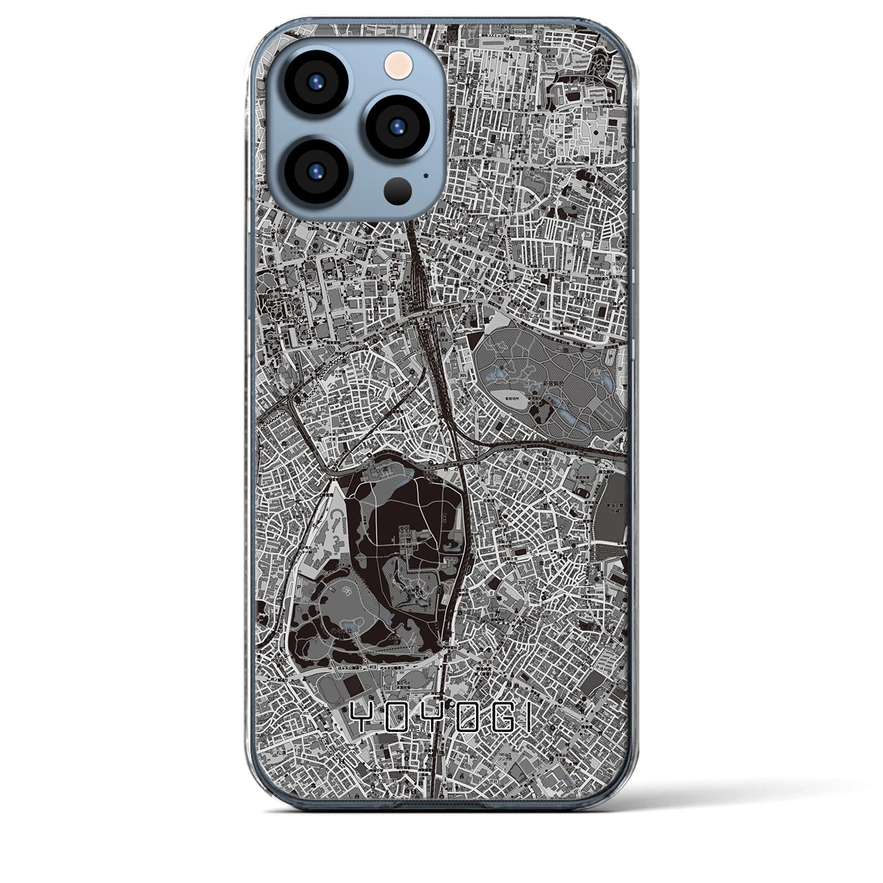 【代々木(東京都)】地図柄iPhoneケース(クリアタイプ)