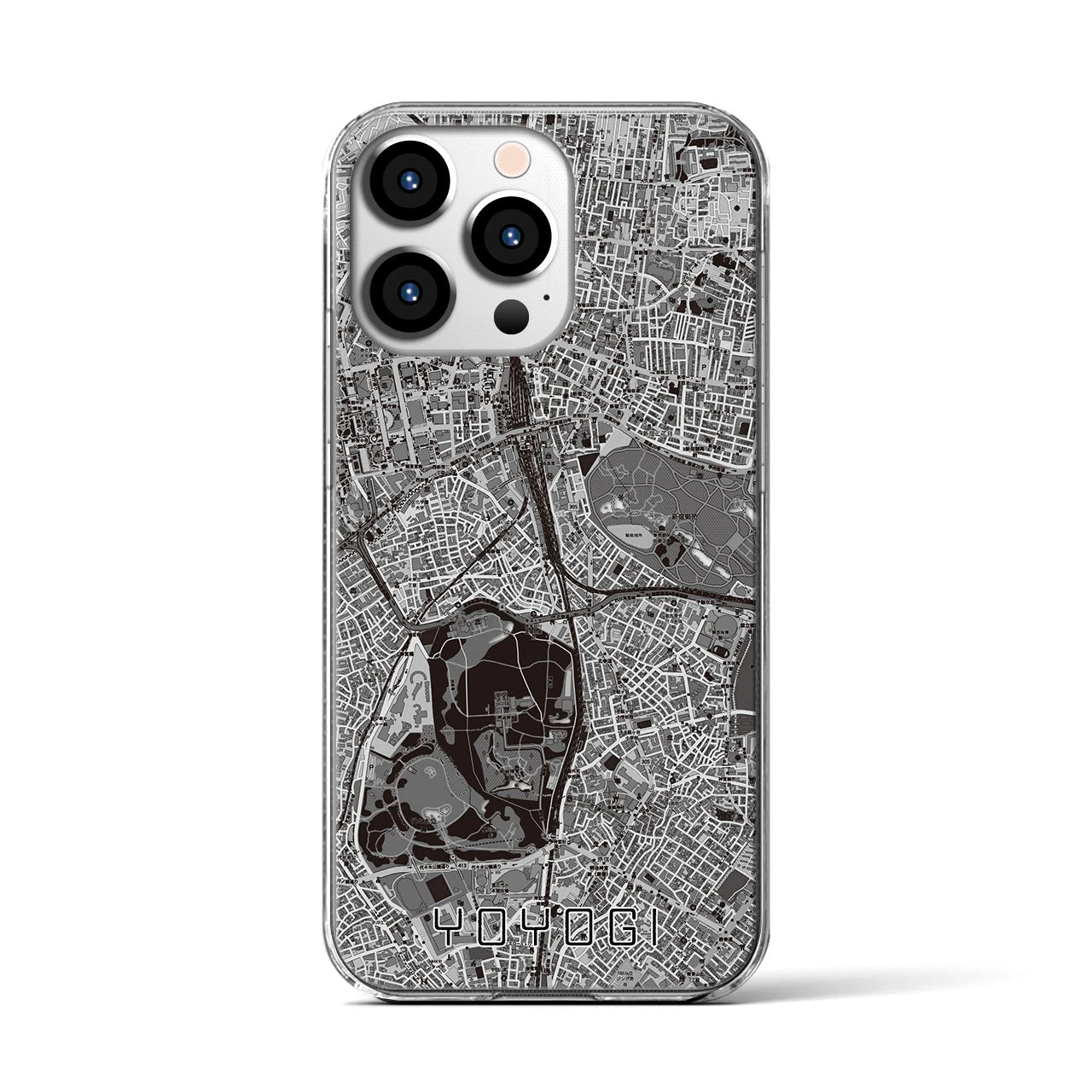 【代々木(東京都)】地図柄iPhoneケース(クリアタイプ)