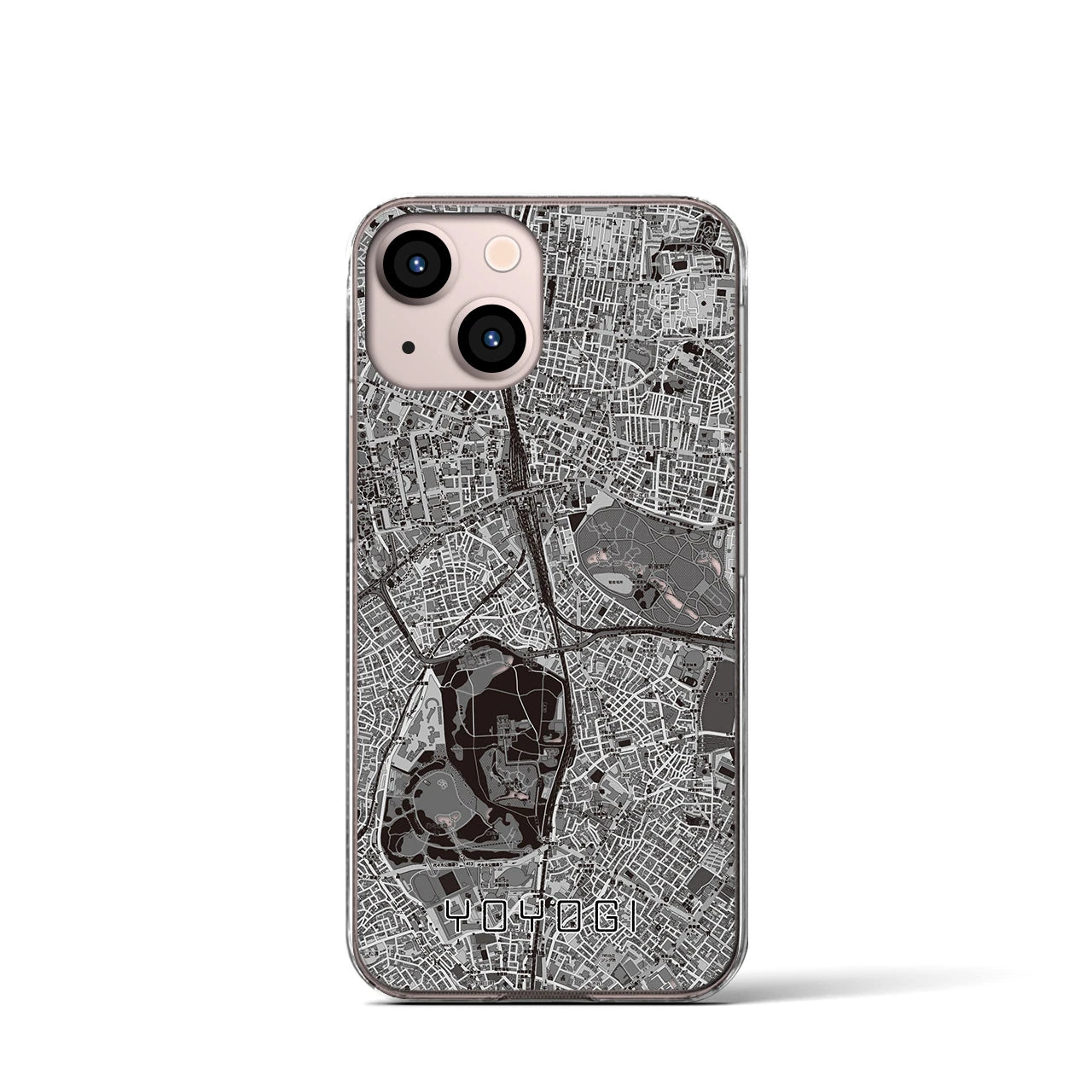 【代々木(東京都)】地図柄iPhoneケース(クリアタイプ)