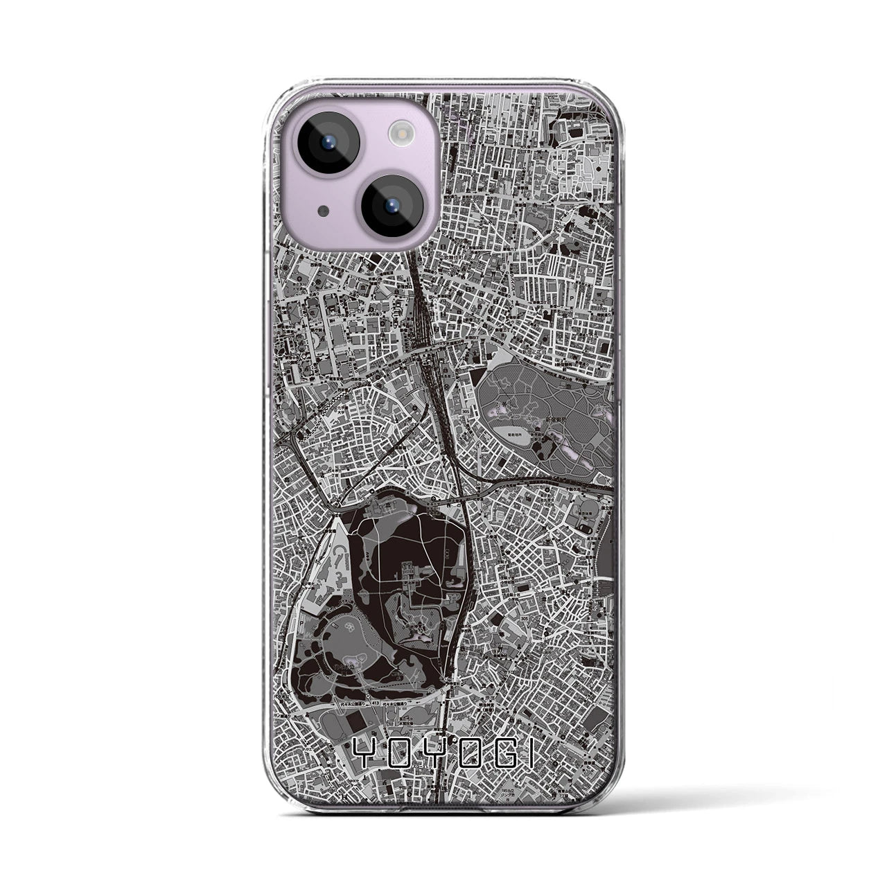 【代々木(東京都)】地図柄iPhoneケース(クリアタイプ)