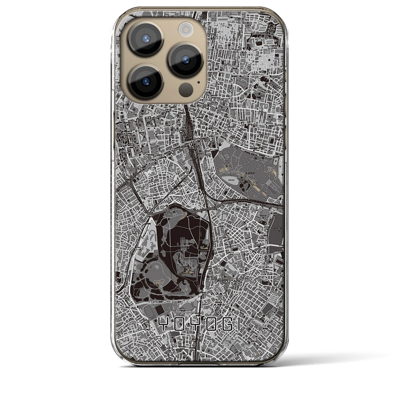 【代々木(東京都)】地図柄iPhoneケース(クリアタイプ)