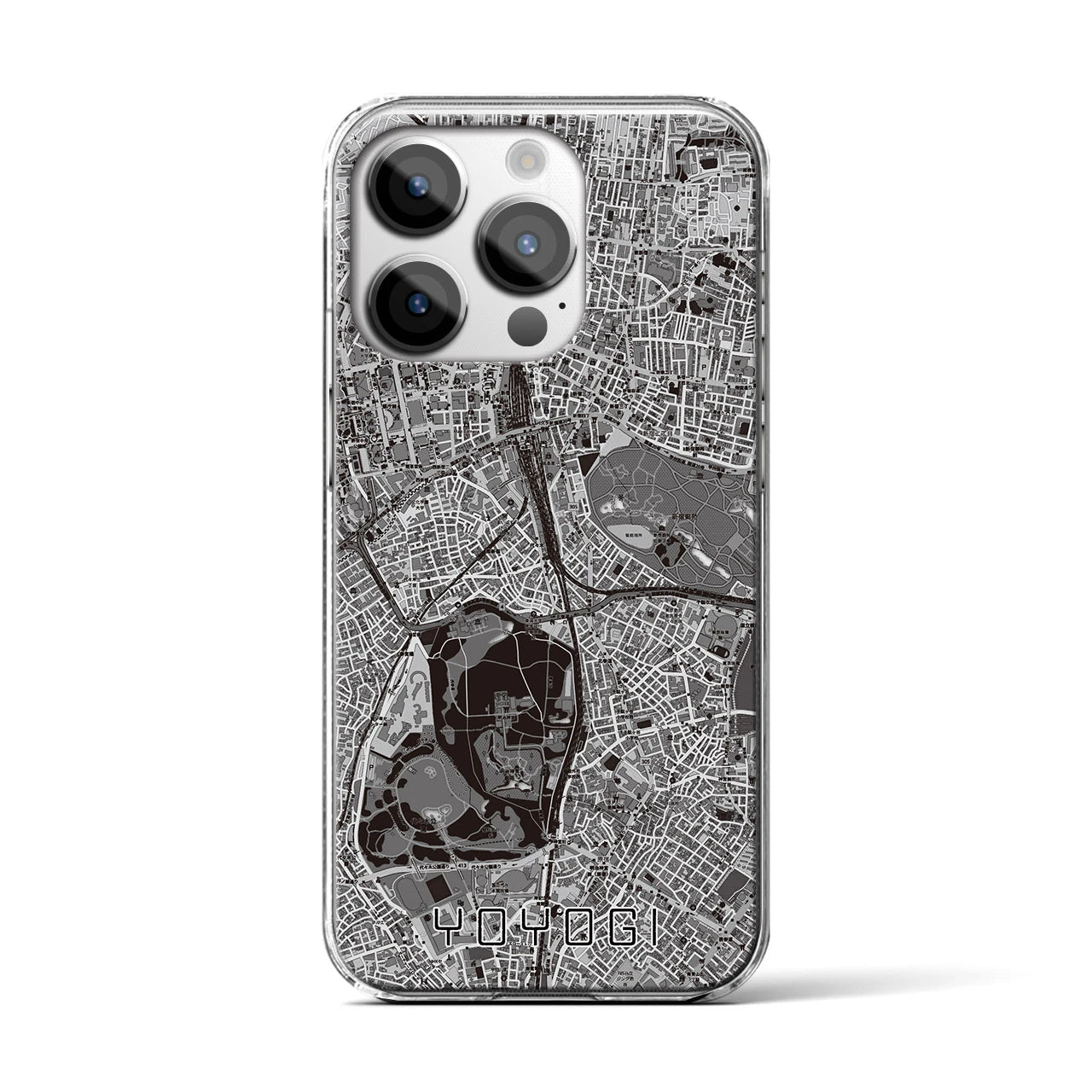 【代々木(東京都)】地図柄iPhoneケース(クリアタイプ)