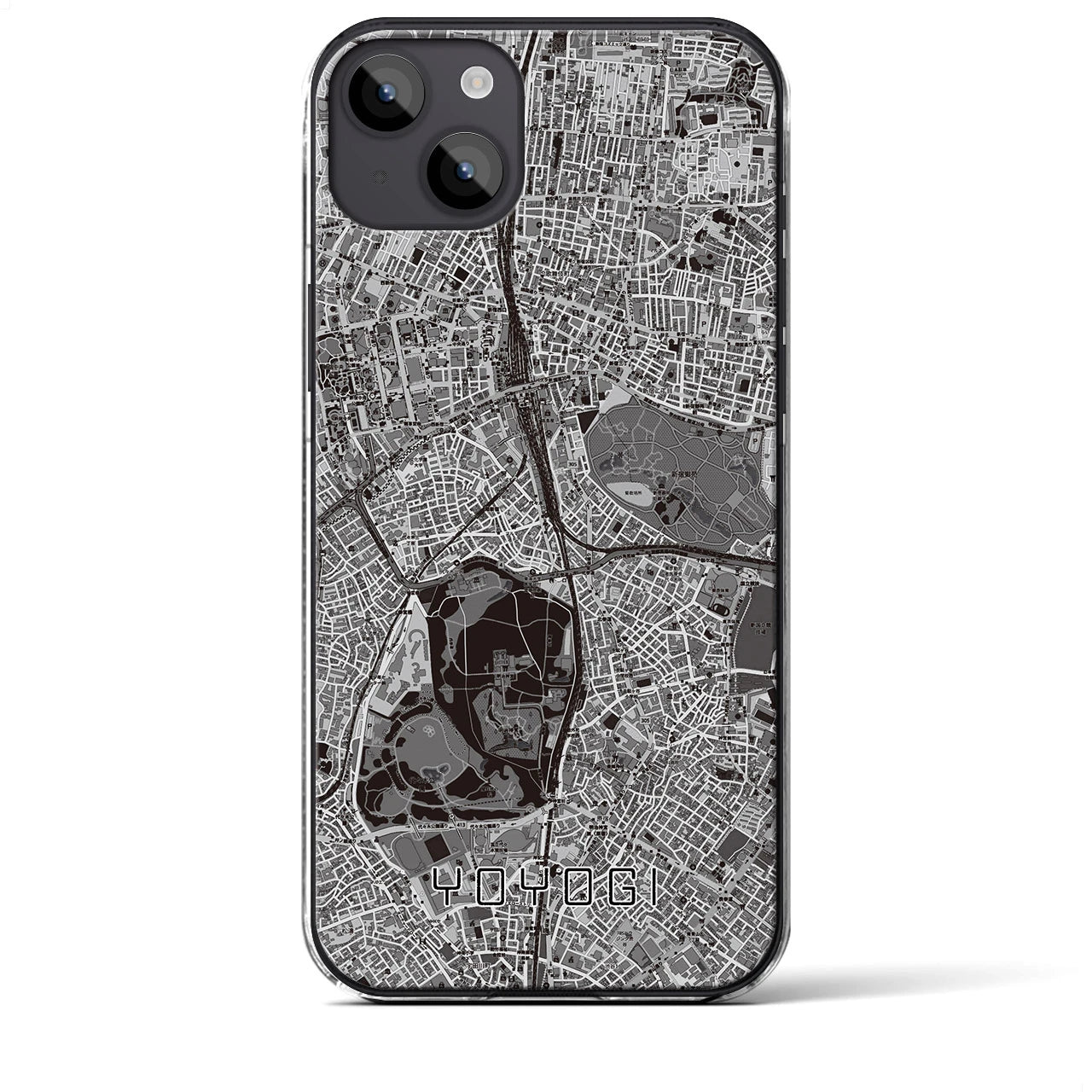 【代々木(東京都)】地図柄iPhoneケース(クリアタイプ)