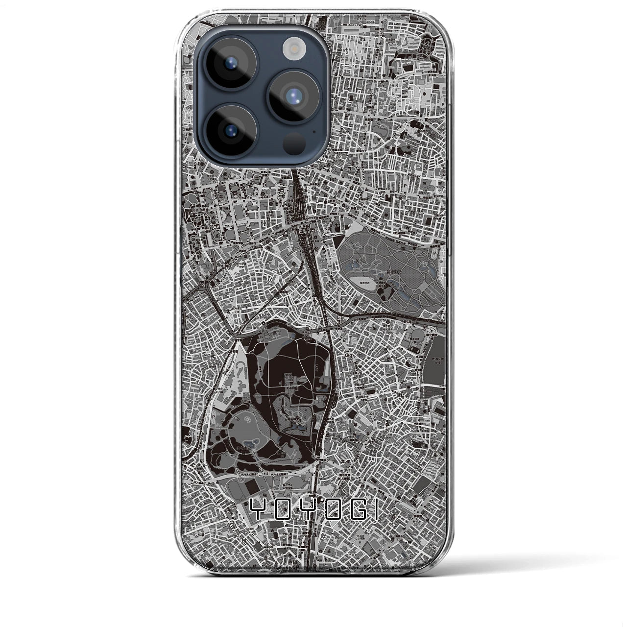 【代々木(東京都)】地図柄iPhoneケース(クリアタイプ)