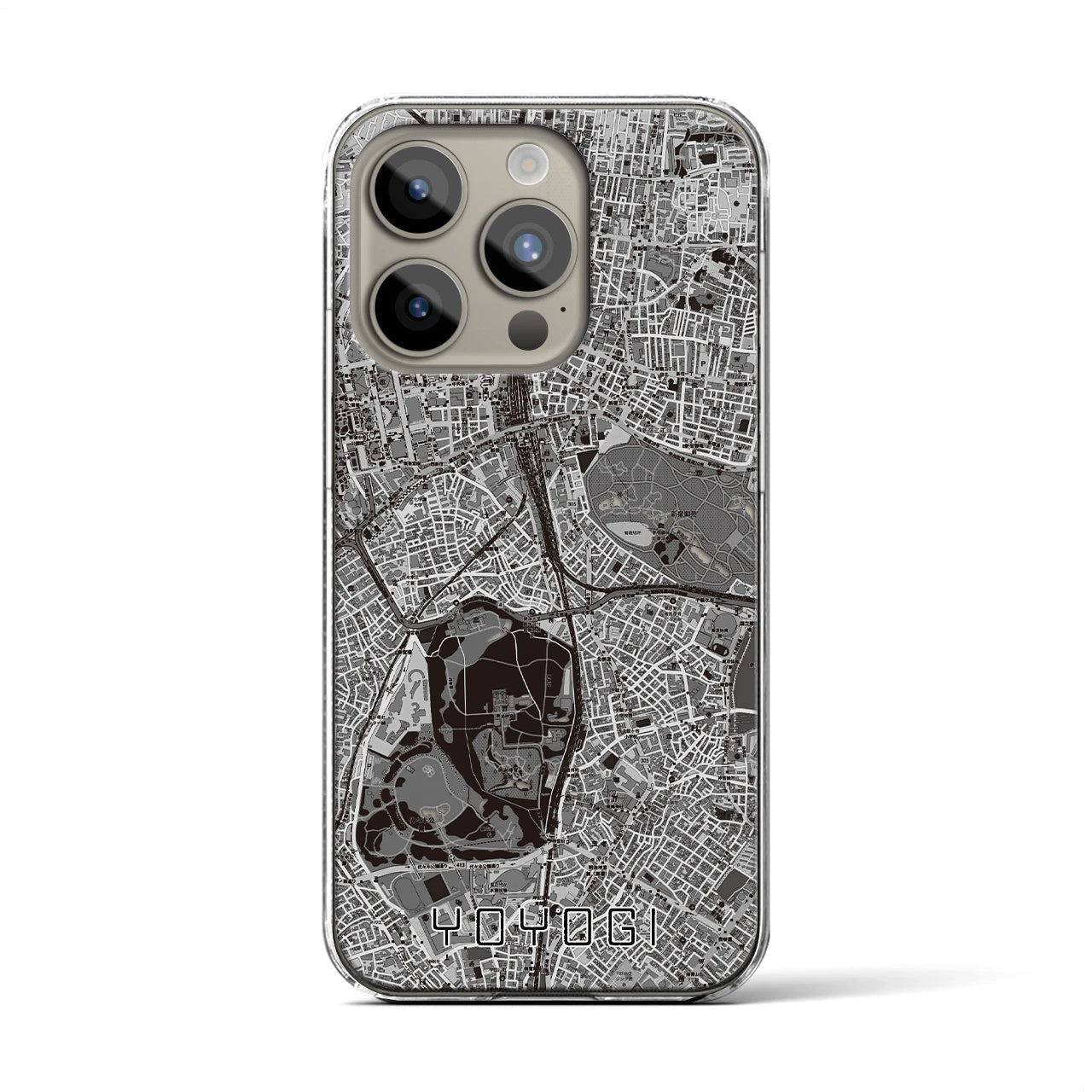 【代々木(東京都)】地図柄iPhoneケース(クリアタイプ)