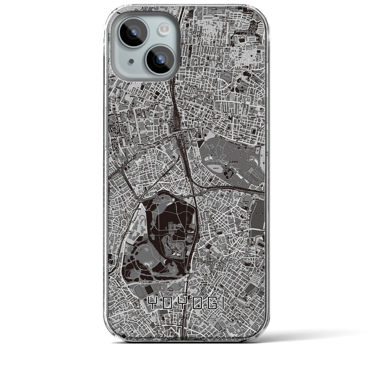 【代々木(東京都)】地図柄iPhoneケース(クリアタイプ)