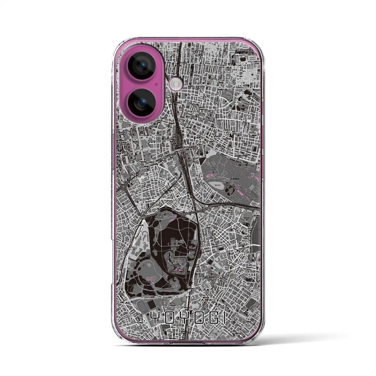 【代々木(東京都)】地図柄iPhoneケース(クリアタイプ)