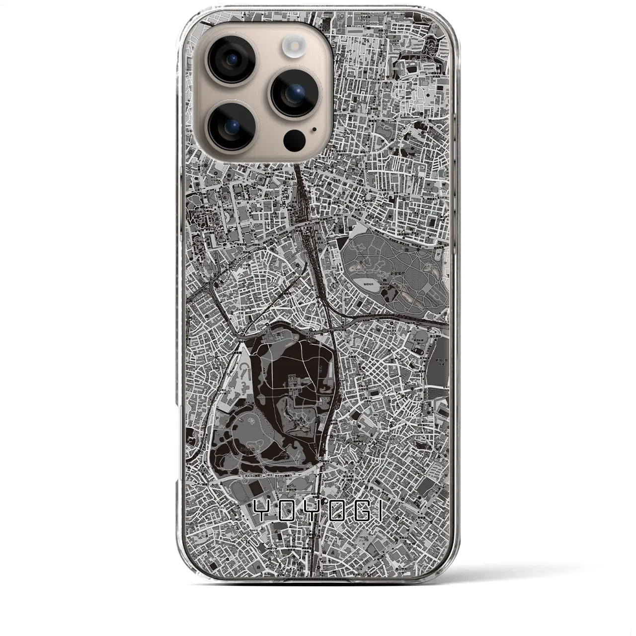 【代々木(東京都)】地図柄iPhoneケース(クリアタイプ)