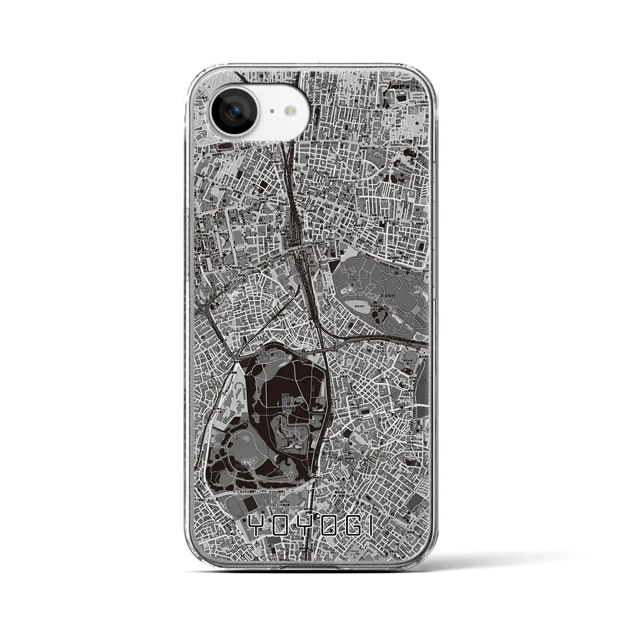 【代々木(東京都)】地図柄iPhoneケース(クリアタイプ)