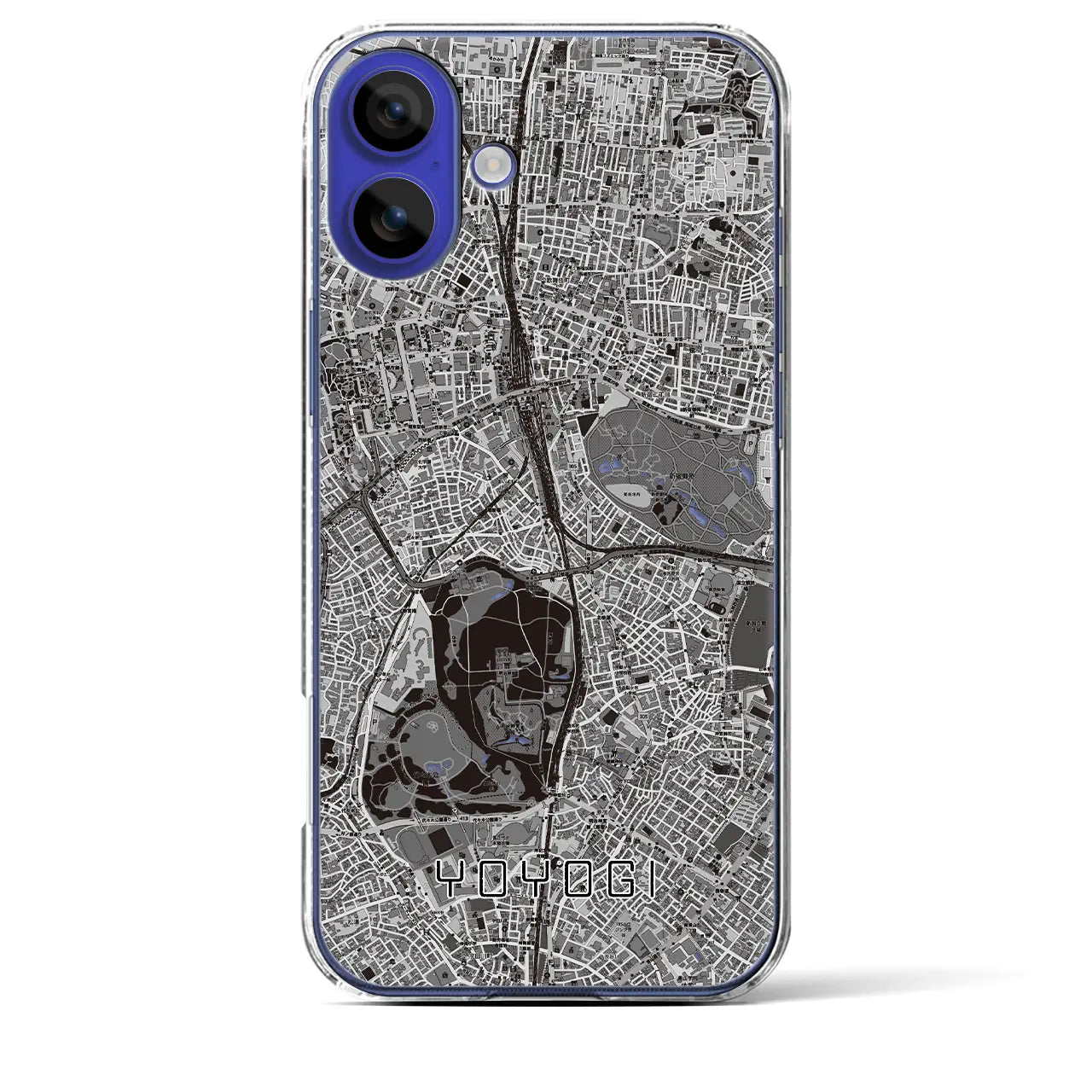 【代々木(東京都)】地図柄iPhoneケース(クリアタイプ)