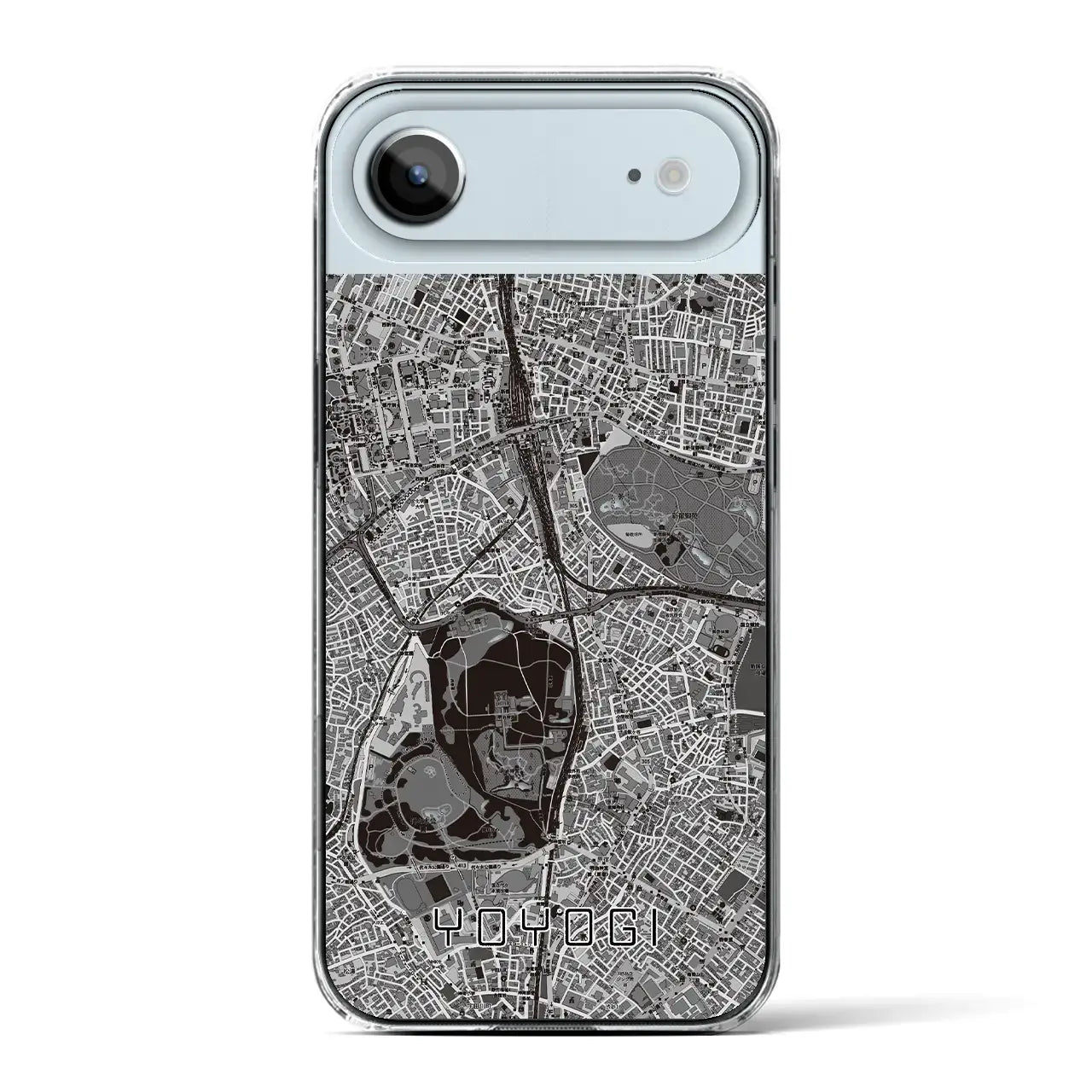 【代々木(東京都)】地図柄iPhoneケース(クリアタイプ)モノトーン・iPhone 17 Pro Max 用