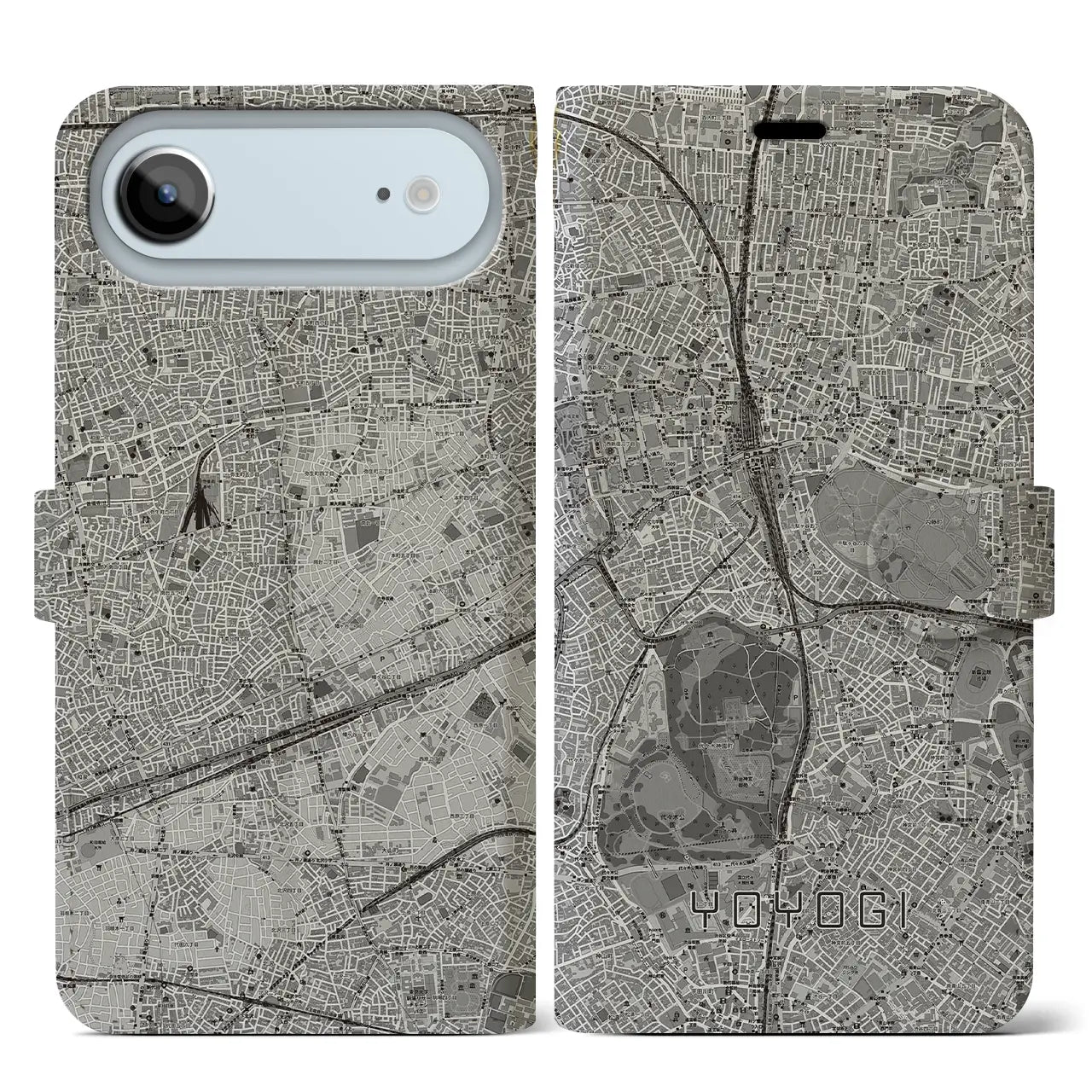 【代々木(東京都)】地図柄iPhoneケース(手帳タイプ)