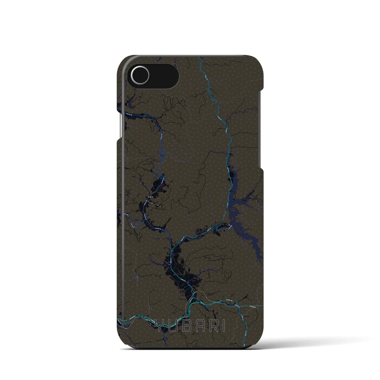 【夕張(北海道)】地図柄iPhoneケース(バックカバータイプ)