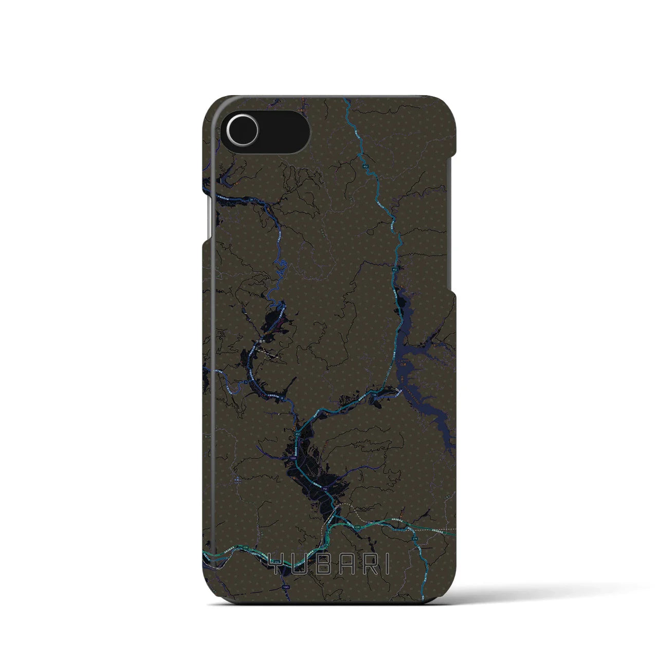 【夕張(北海道)】地図柄iPhoneケース(バックカバータイプ)
