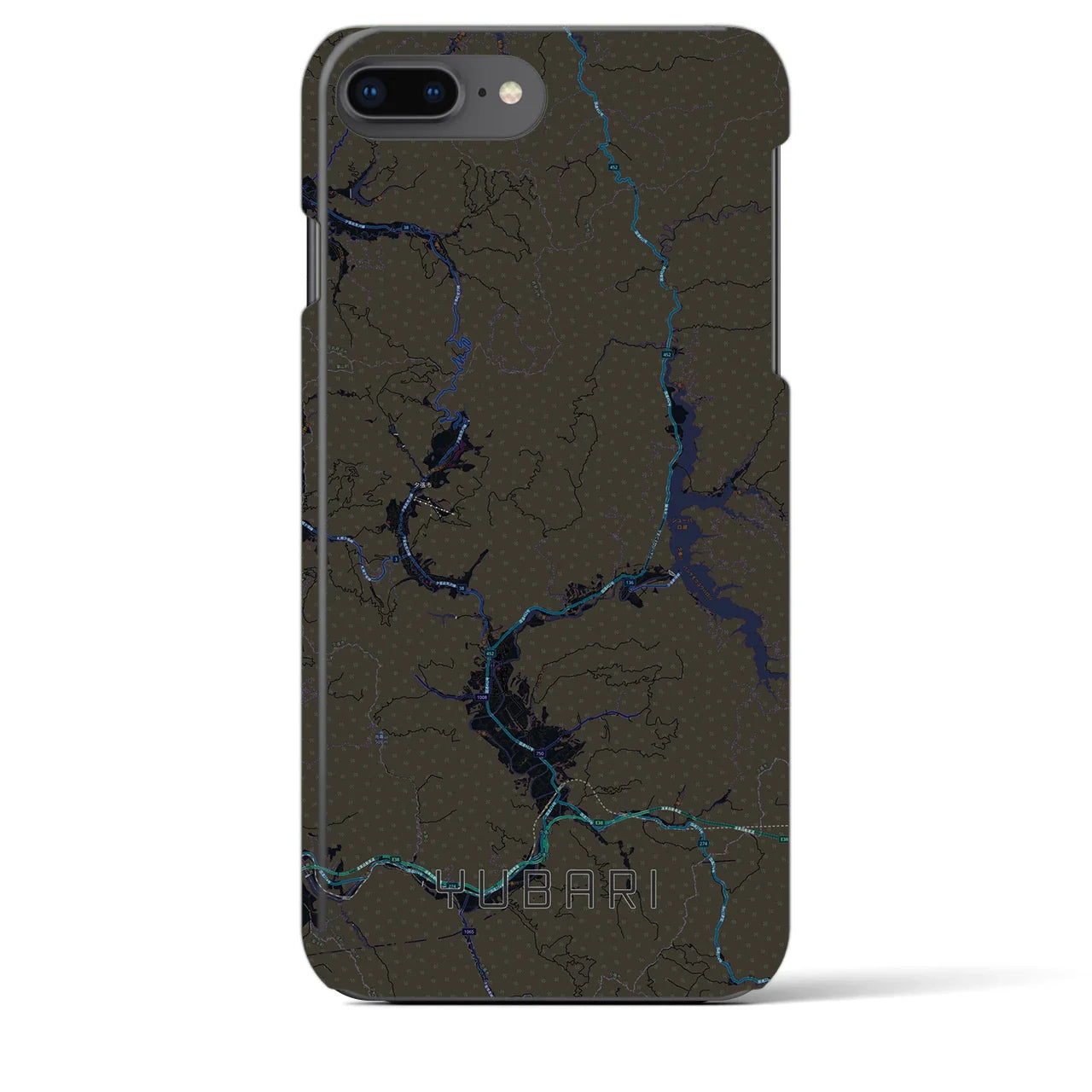【夕張(北海道)】地図柄iPhoneケース(バックカバータイプ)