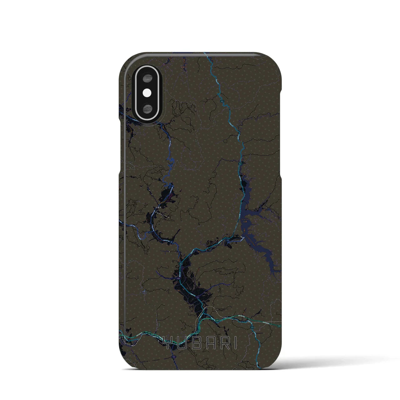 【夕張(北海道)】地図柄iPhoneケース(バックカバータイプ)