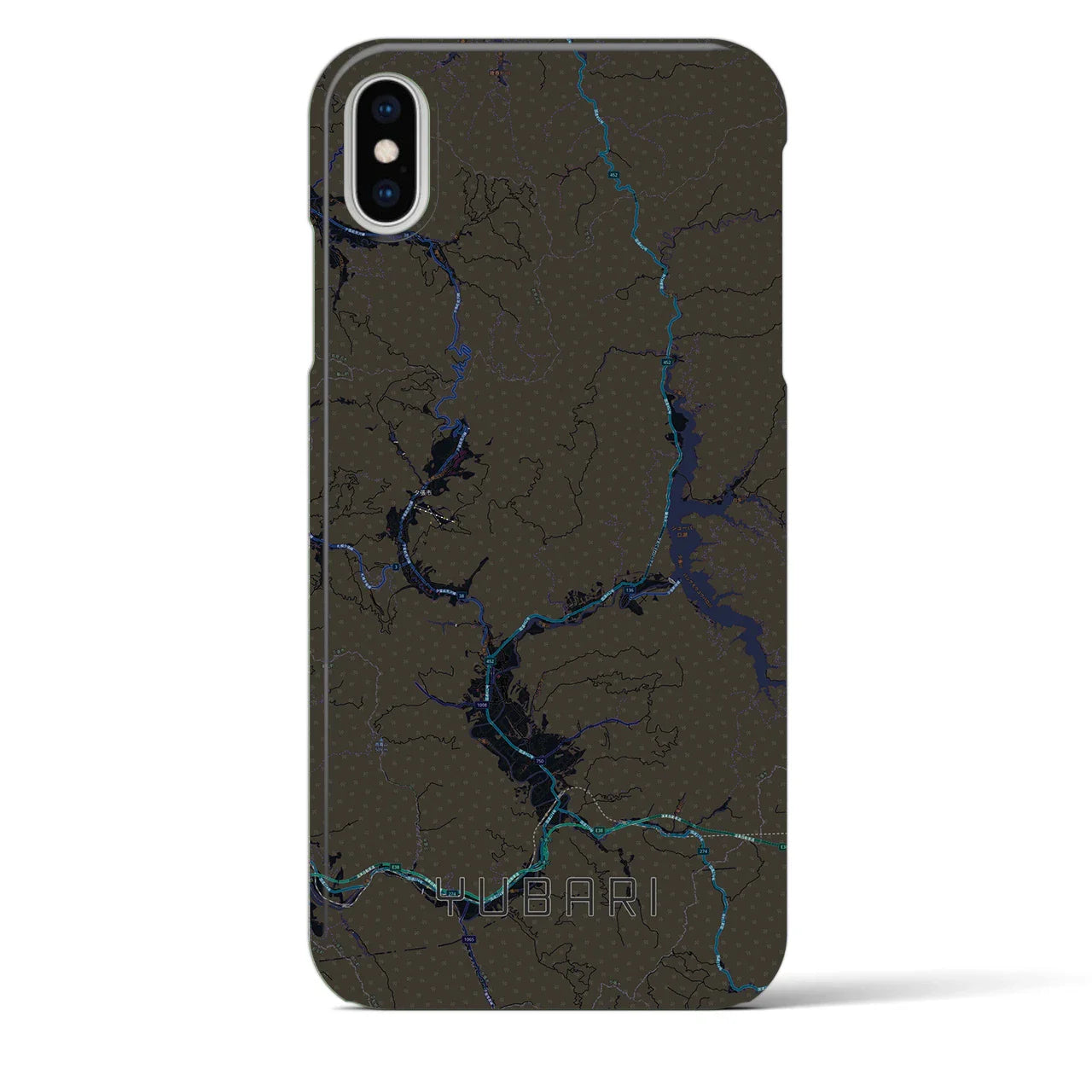 【夕張(北海道)】地図柄iPhoneケース(バックカバータイプ)