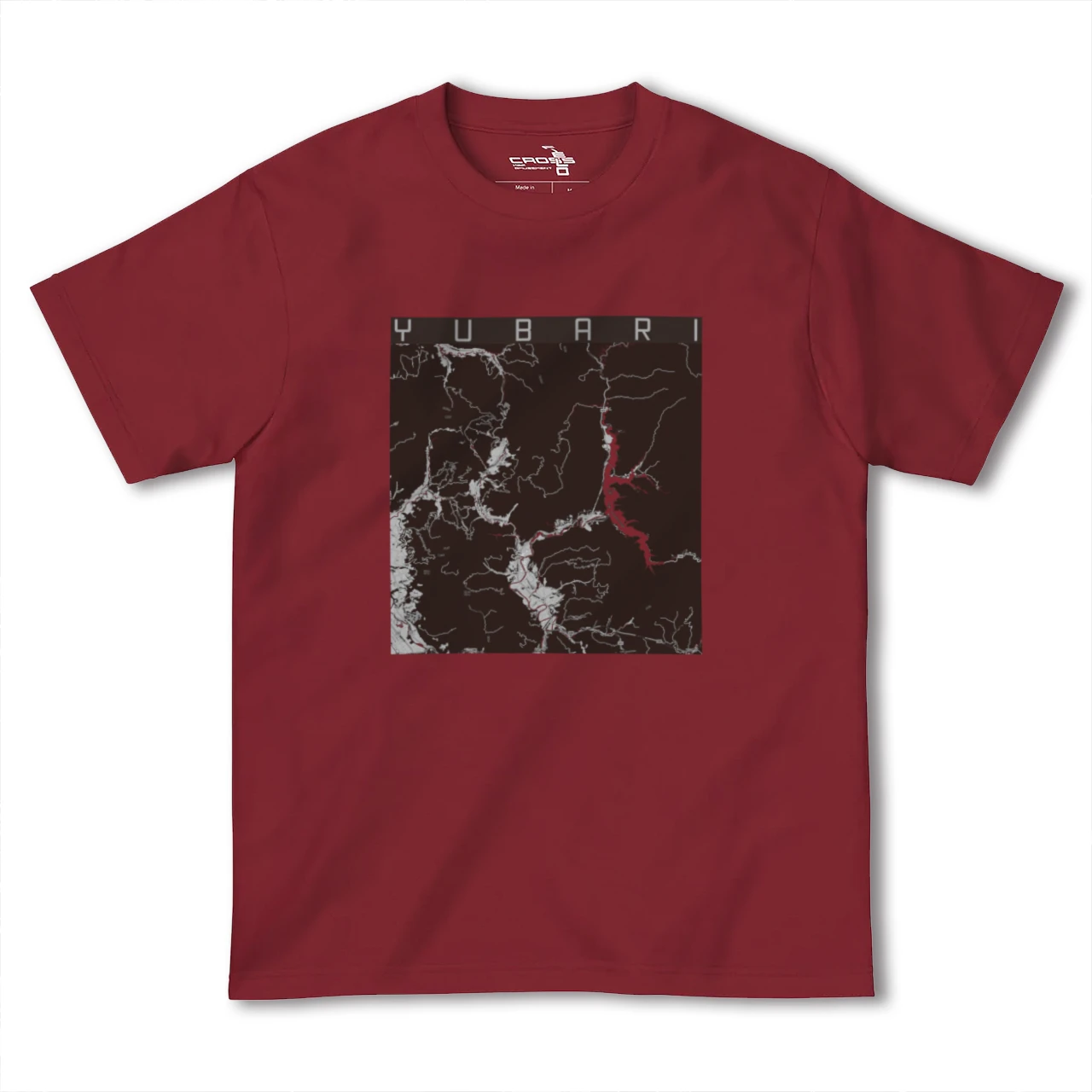 【夕張(北海道)】地図柄ヘビーウェイトTシャツ