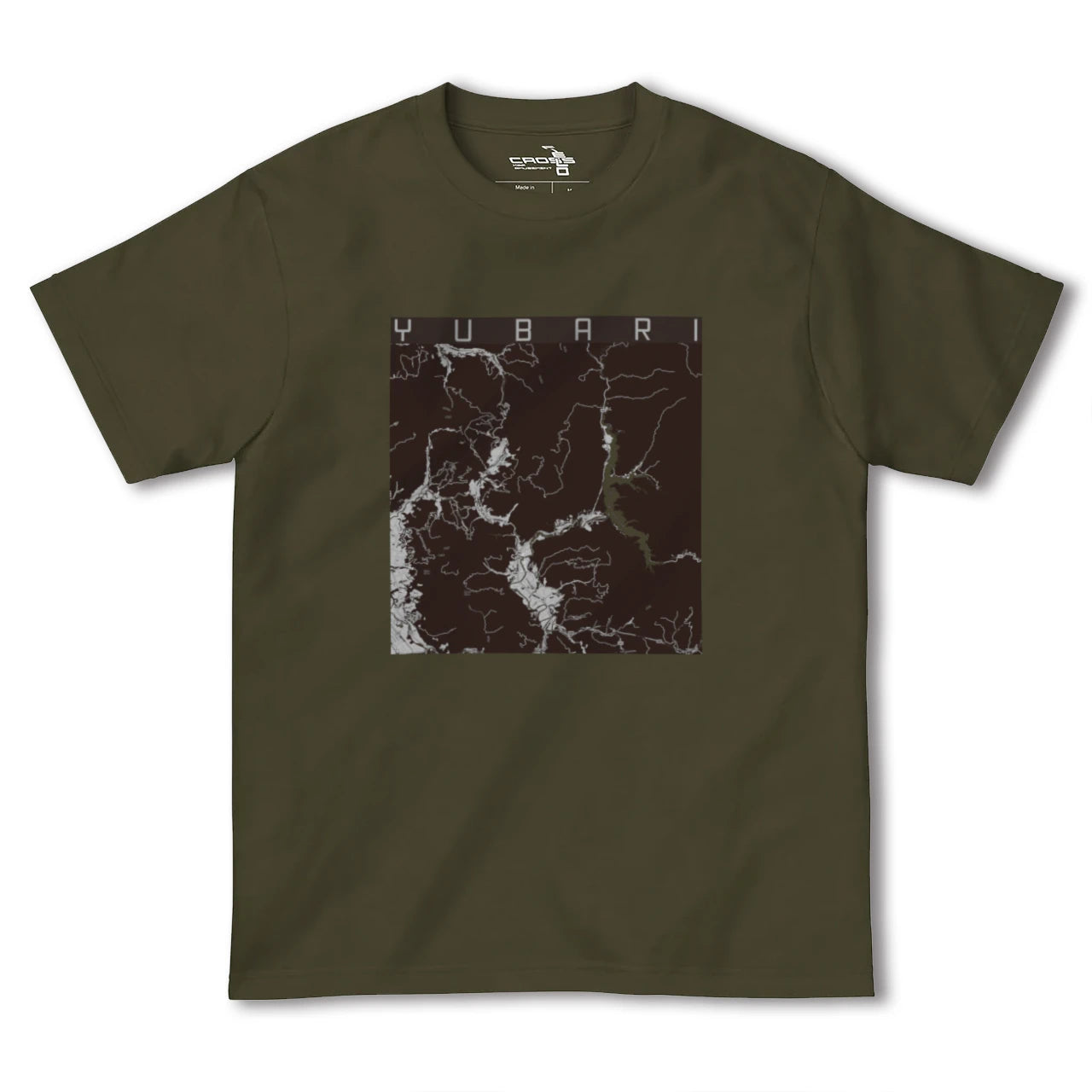 【夕張(北海道)】地図柄ヘビーウェイトTシャツ