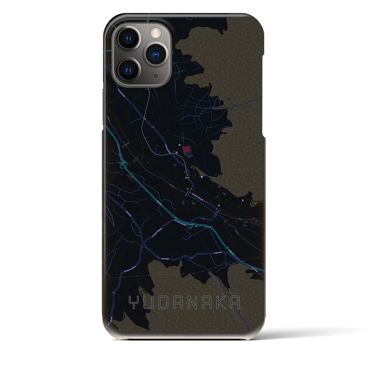 【湯田中(長野県)】地図柄iPhoneケース(バックカバータイプ)
