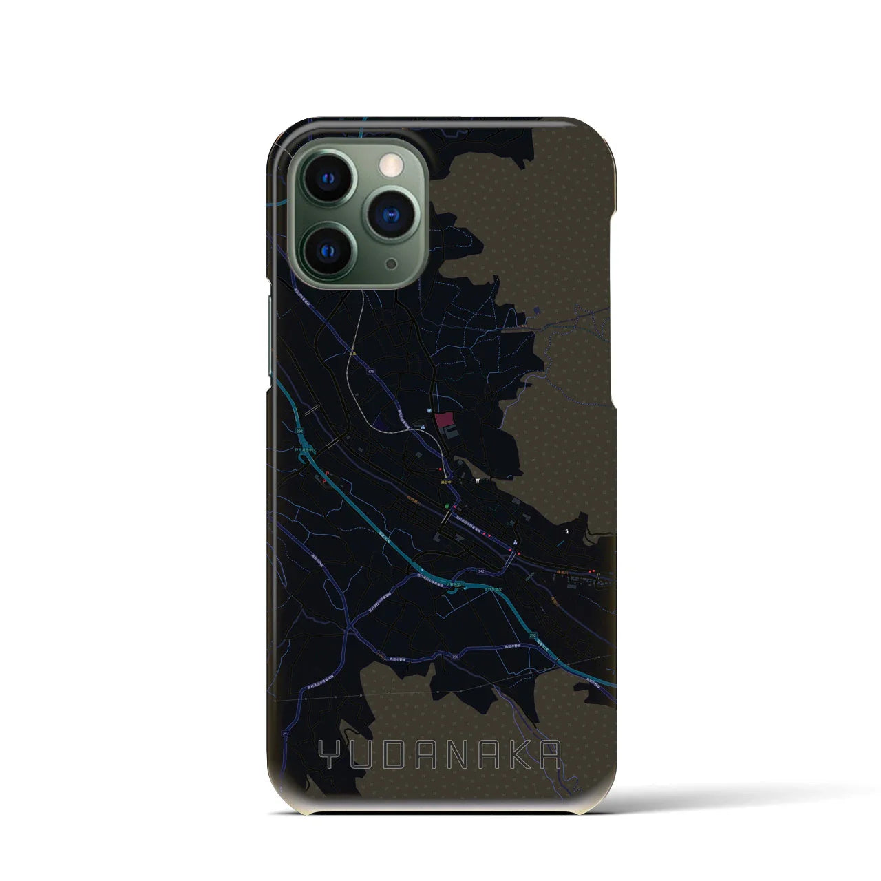 【湯田中(長野県)】地図柄iPhoneケース(バックカバータイプ)