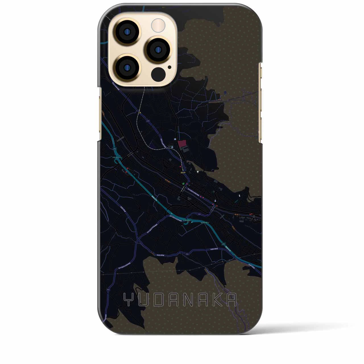 【湯田中(長野県)】地図柄iPhoneケース(バックカバータイプ)