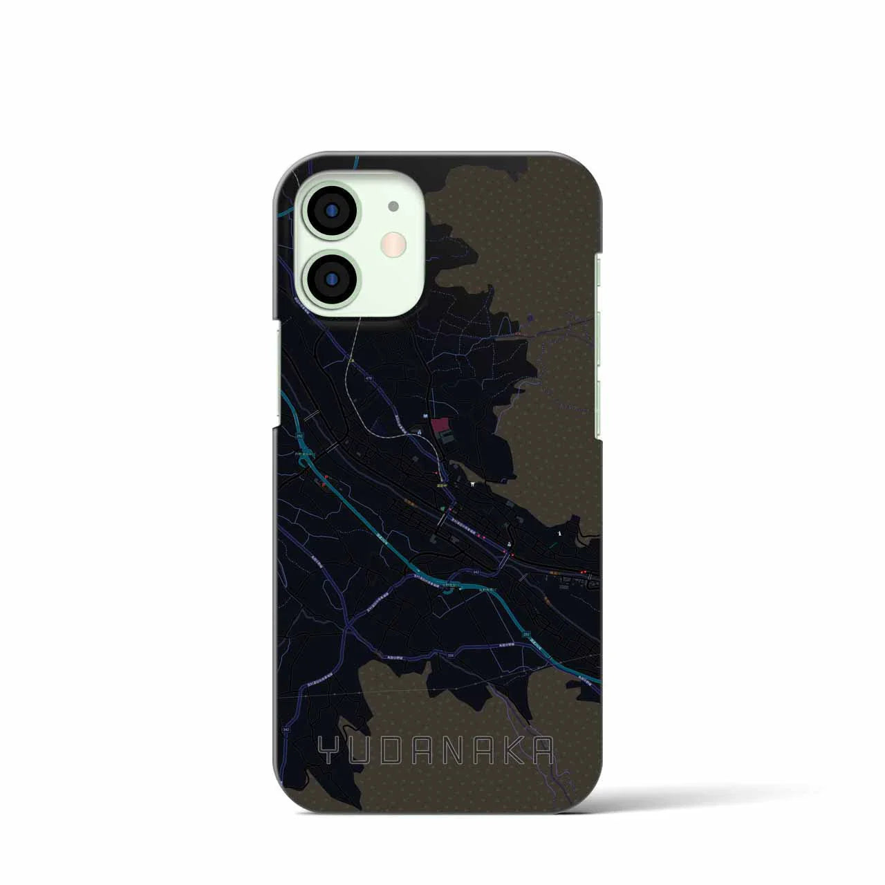 【湯田中(長野県)】地図柄iPhoneケース(バックカバータイプ)