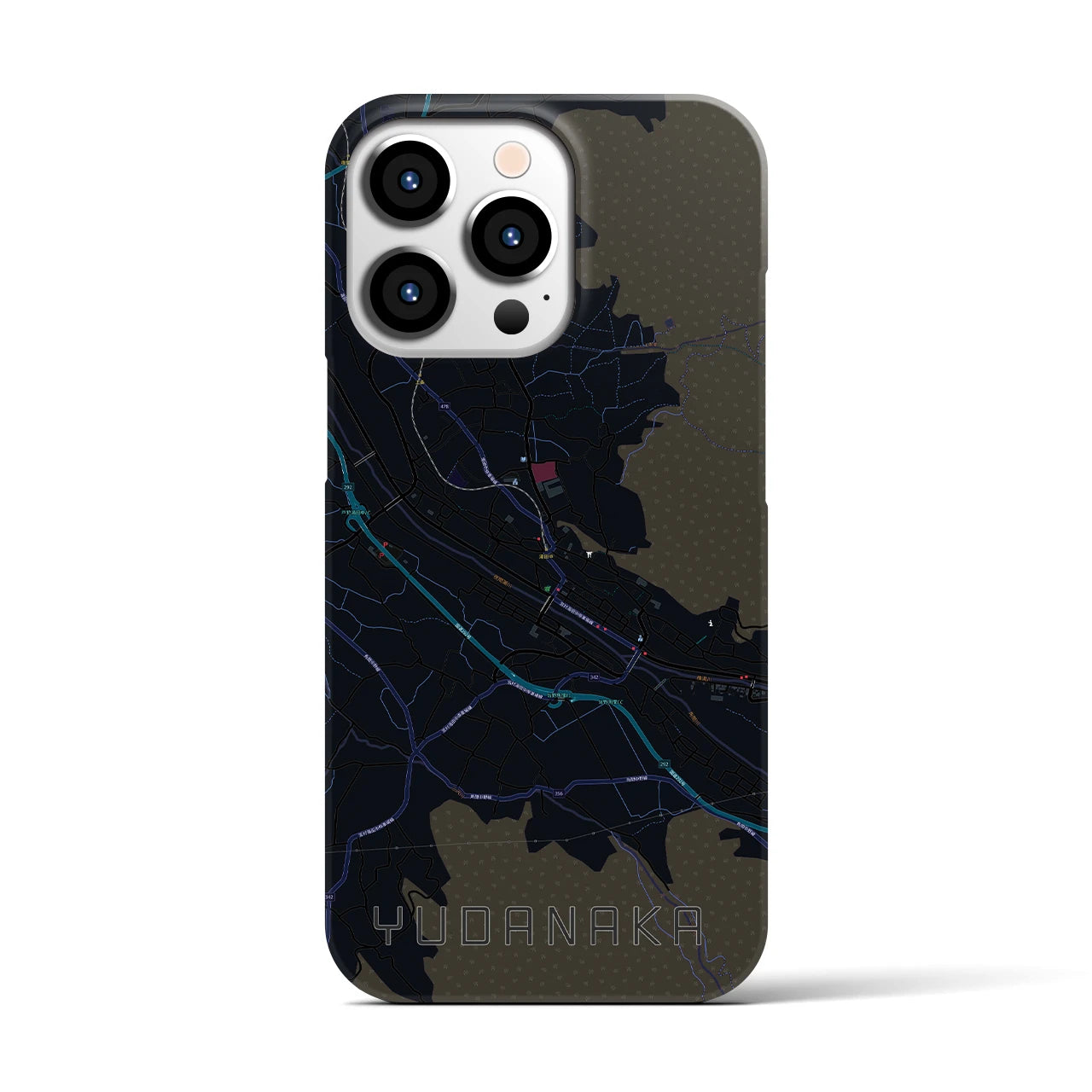 【湯田中(長野県)】地図柄iPhoneケース(バックカバータイプ)