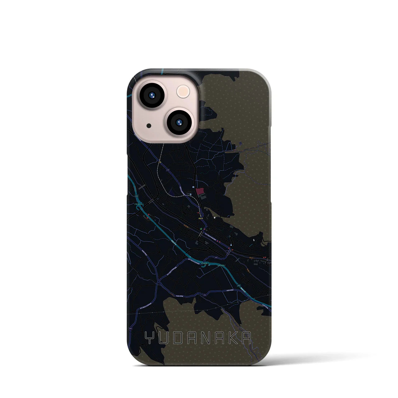 【湯田中(長野県)】地図柄iPhoneケース(バックカバータイプ)