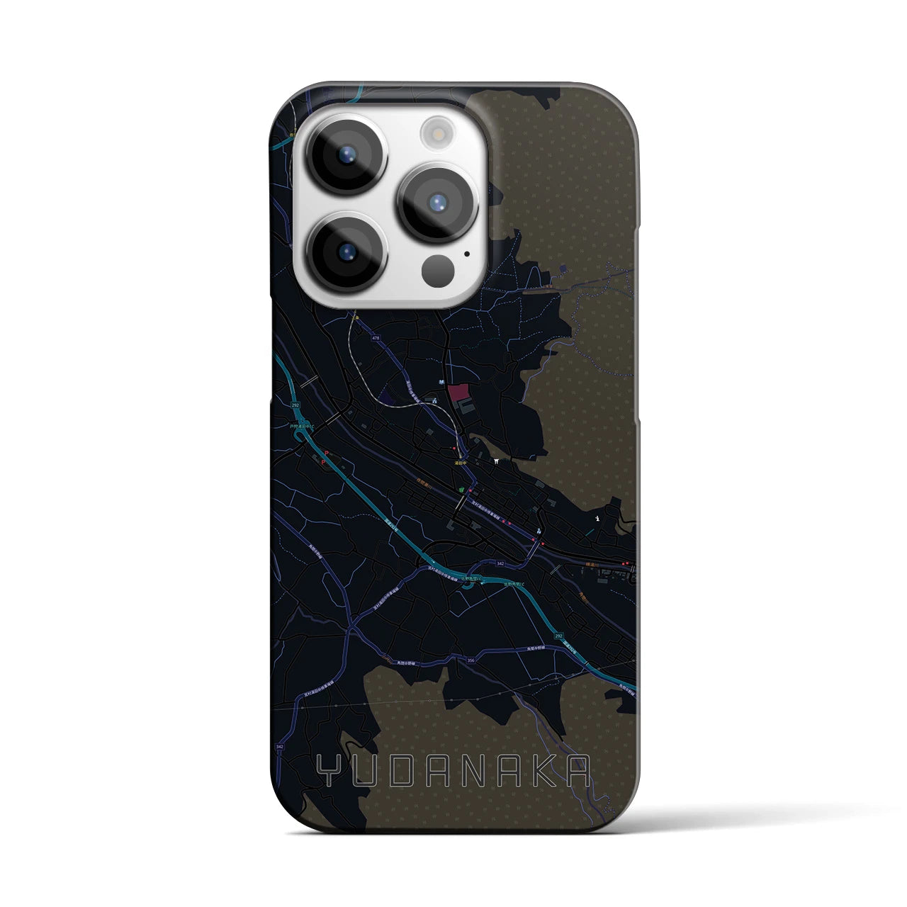 【湯田中(長野県)】地図柄iPhoneケース(バックカバータイプ)