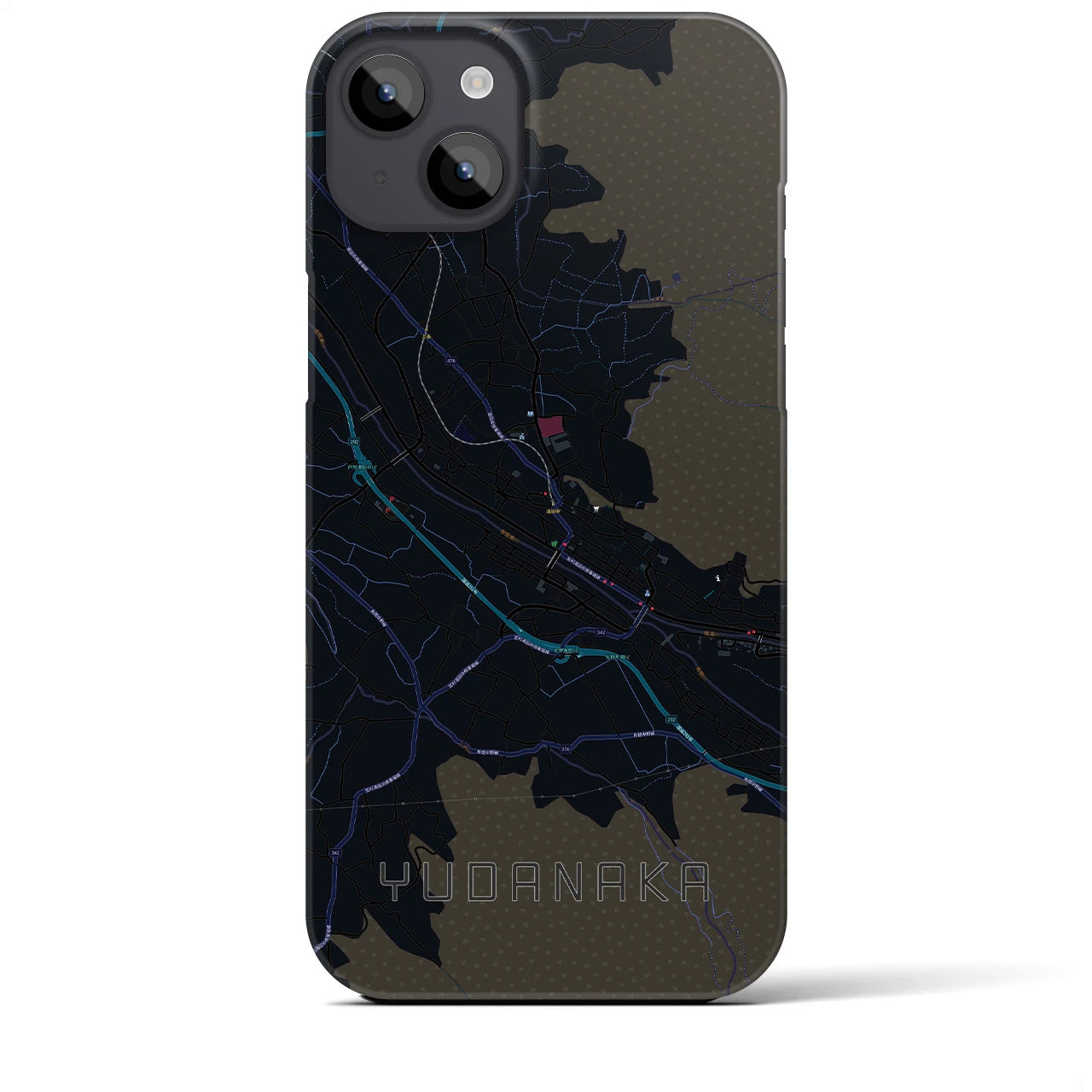 【湯田中(長野県)】地図柄iPhoneケース(バックカバータイプ)