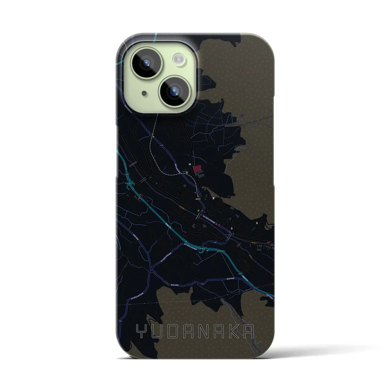 【湯田中(長野県)】地図柄iPhoneケース(バックカバータイプ)