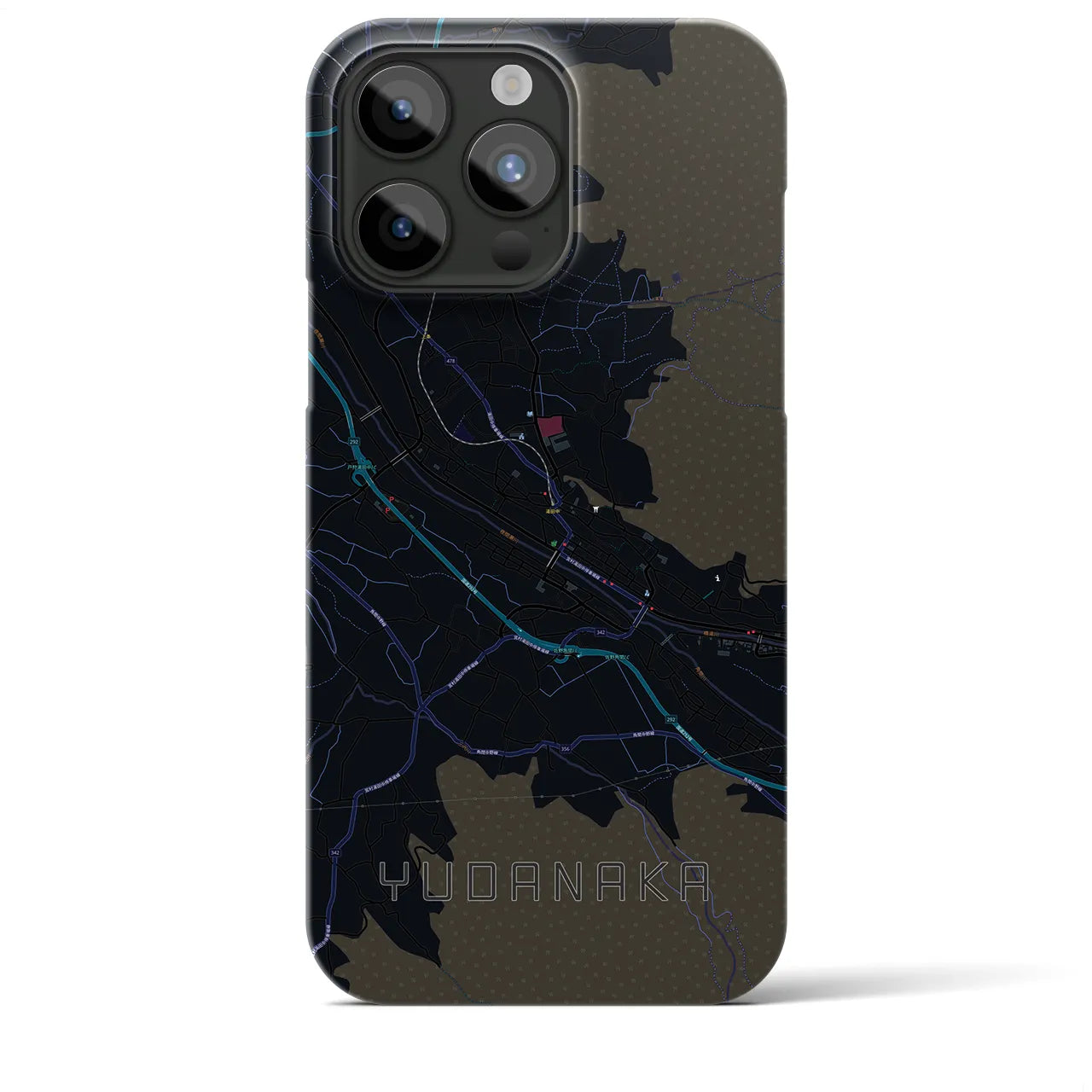 【湯田中(長野県)】地図柄iPhoneケース(バックカバータイプ)