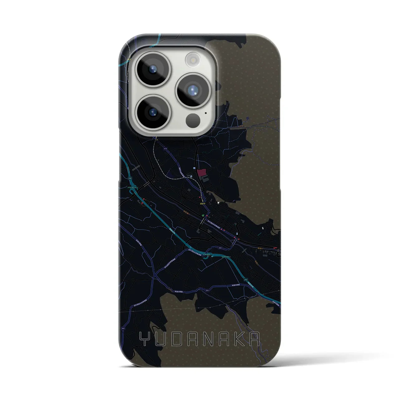 【湯田中(長野県)】地図柄iPhoneケース(バックカバータイプ)