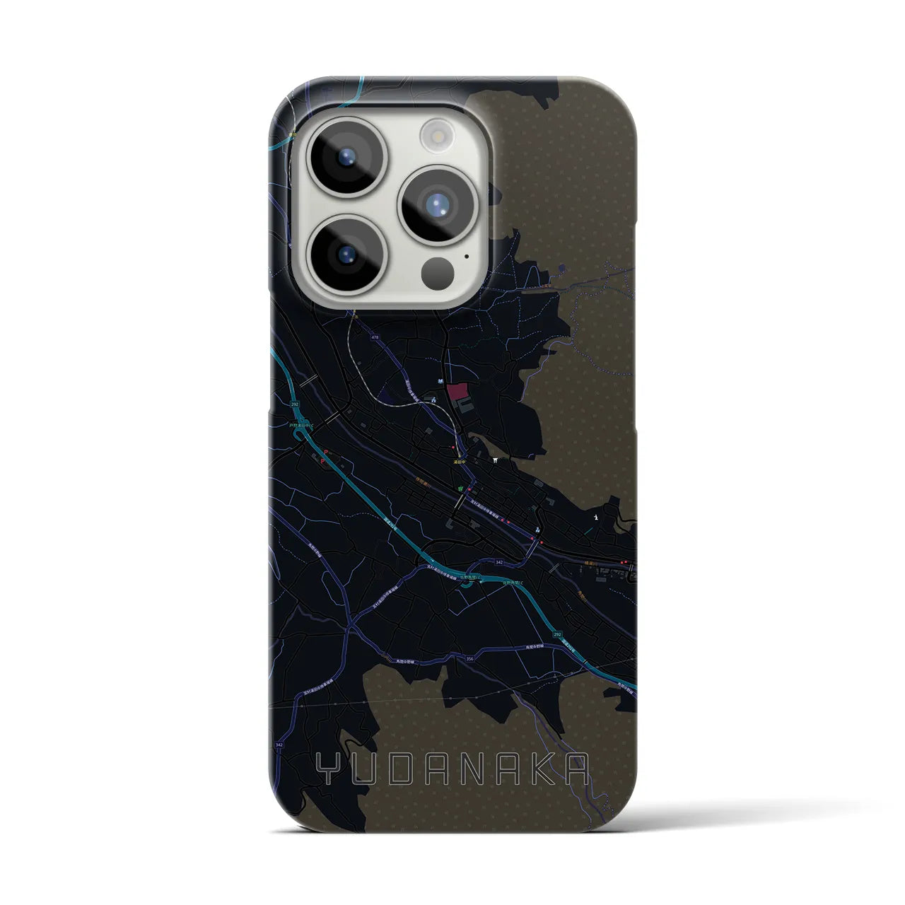 【湯田中(長野県)】地図柄iPhoneケース(バックカバータイプ)