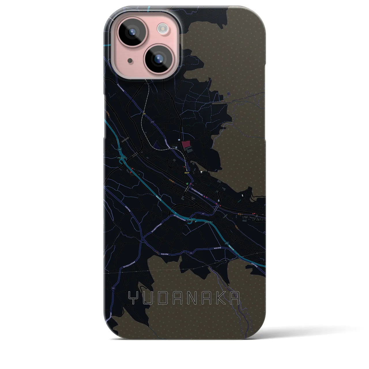 【湯田中(長野県)】地図柄iPhoneケース(バックカバータイプ)