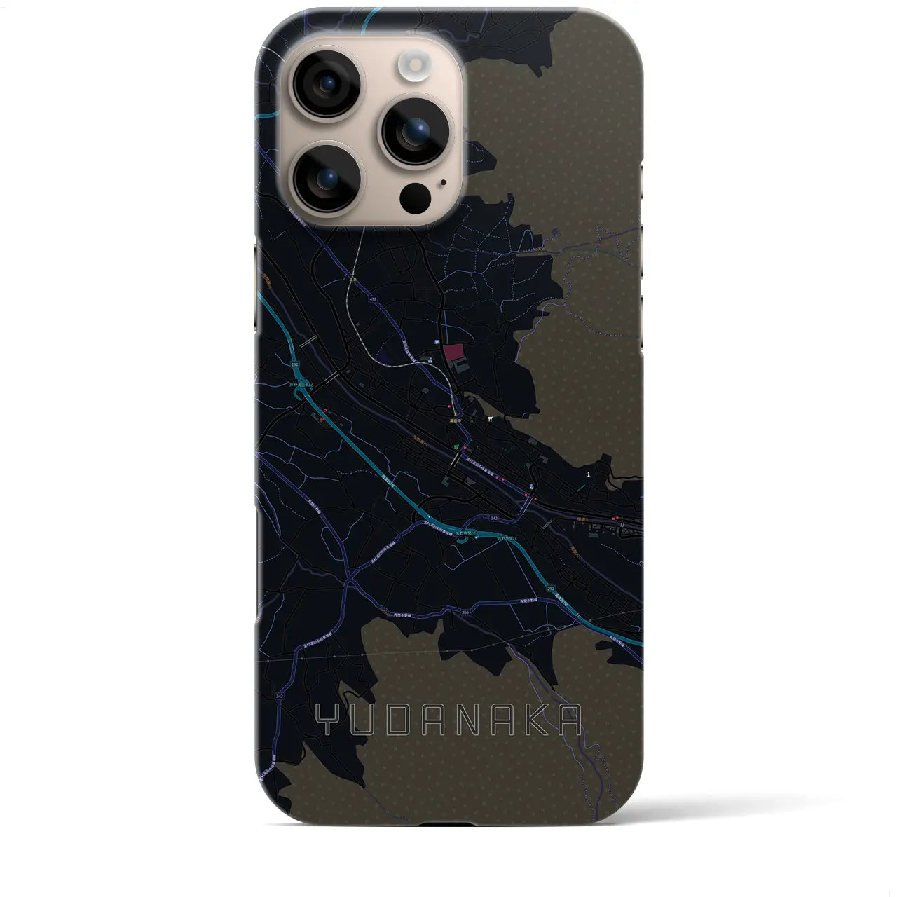 【湯田中(長野県)】地図柄iPhoneケース(バックカバータイプ)
