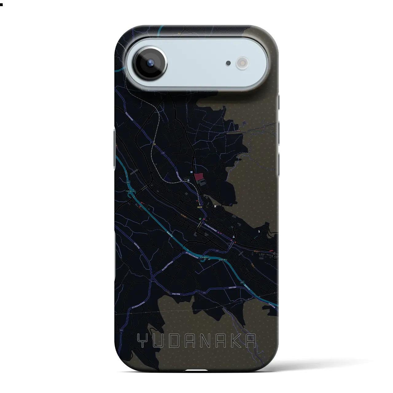 【湯田中(長野県)】地図柄iPhoneケース(バックカバータイプ)