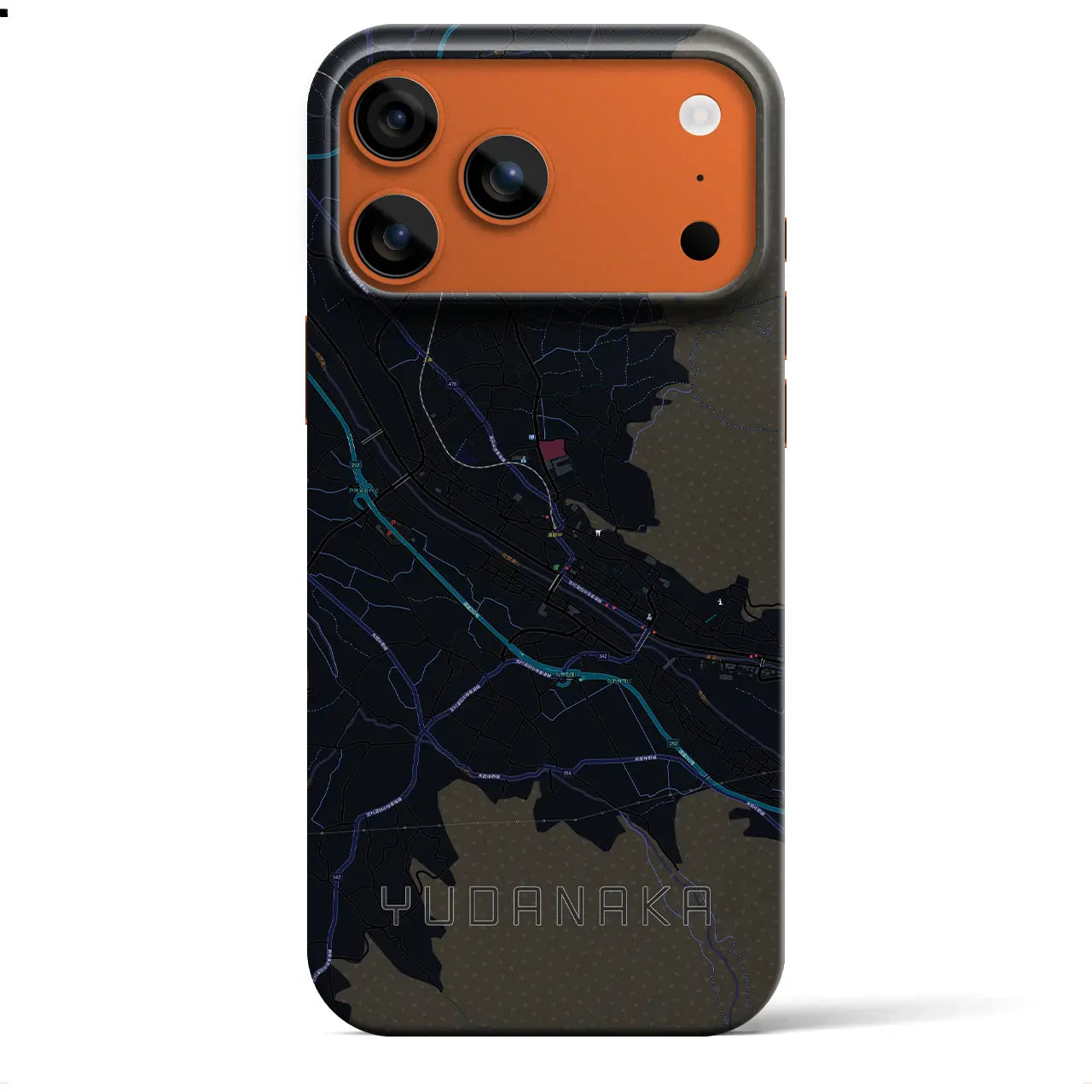 【湯田中(長野県)】地図柄iPhoneケース(バックカバータイプ)